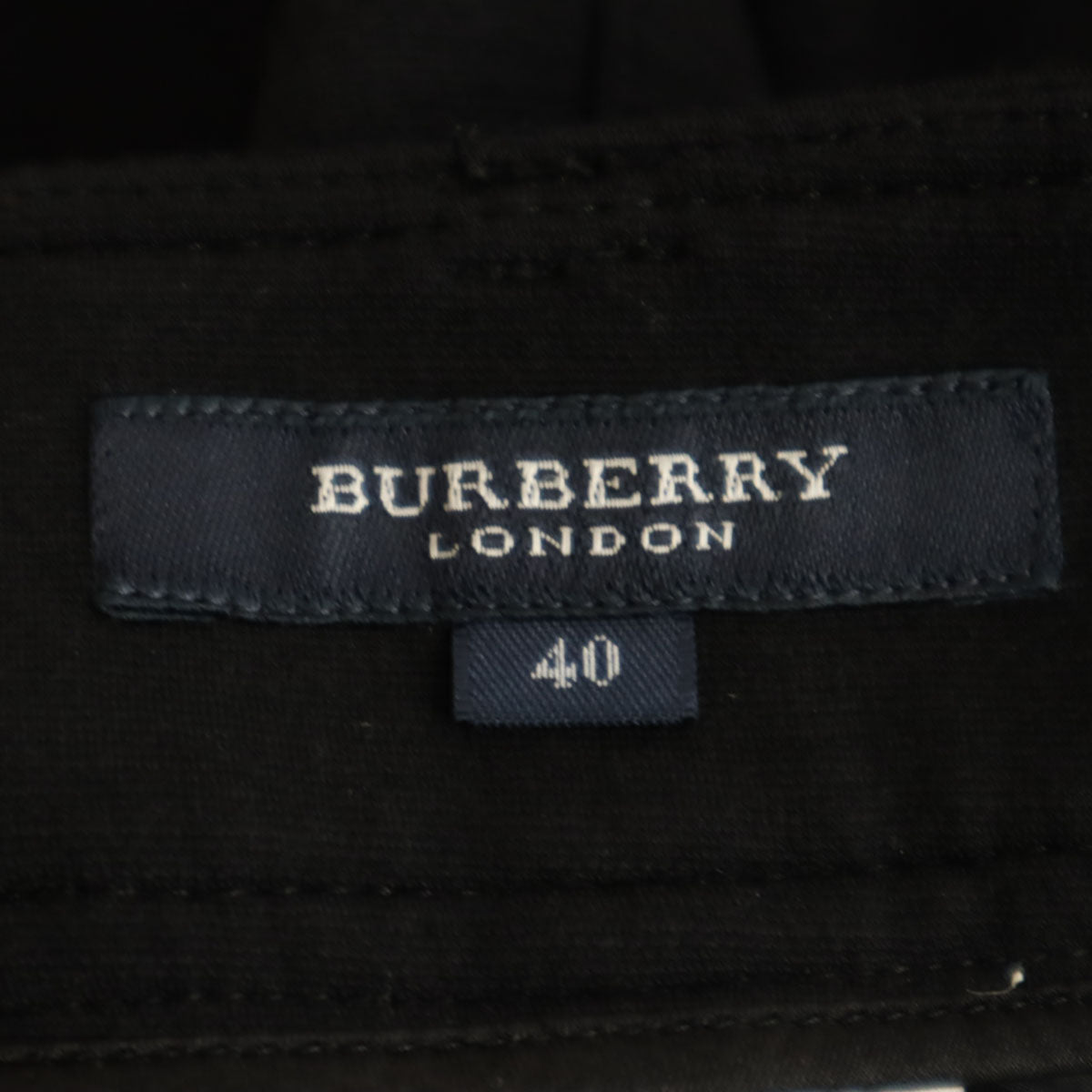 BURBERRY LONDON バーバリーロンドン ウールブレンド ストレートパンツ 40 ブラック系 レディース