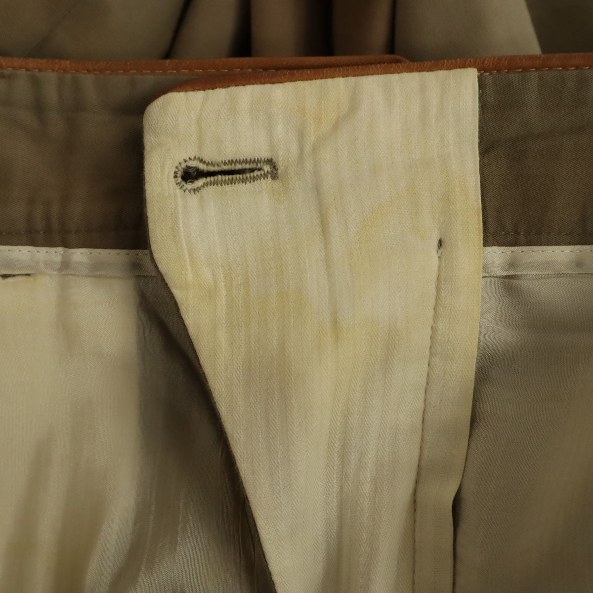 イタリア製 HERMES エルメス ストライプ パンツ 52 ベージュ HERMES エルメス イタリア製 パンツ 52 ベージュ系 メンズ