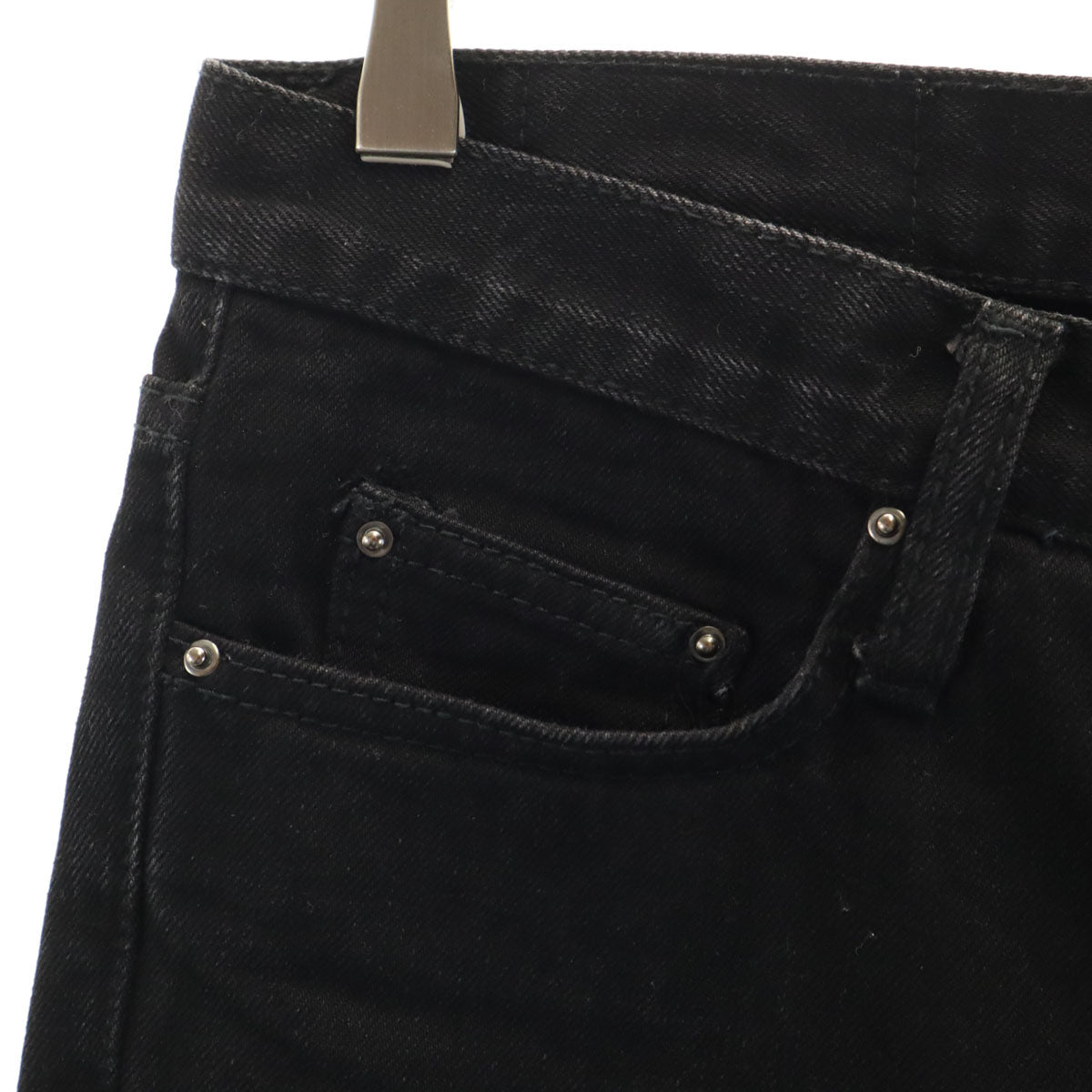 mnml ミニマル クラッシュ加工 スキニーデニムパンツ W28 ブラック ジーンズ メンズ