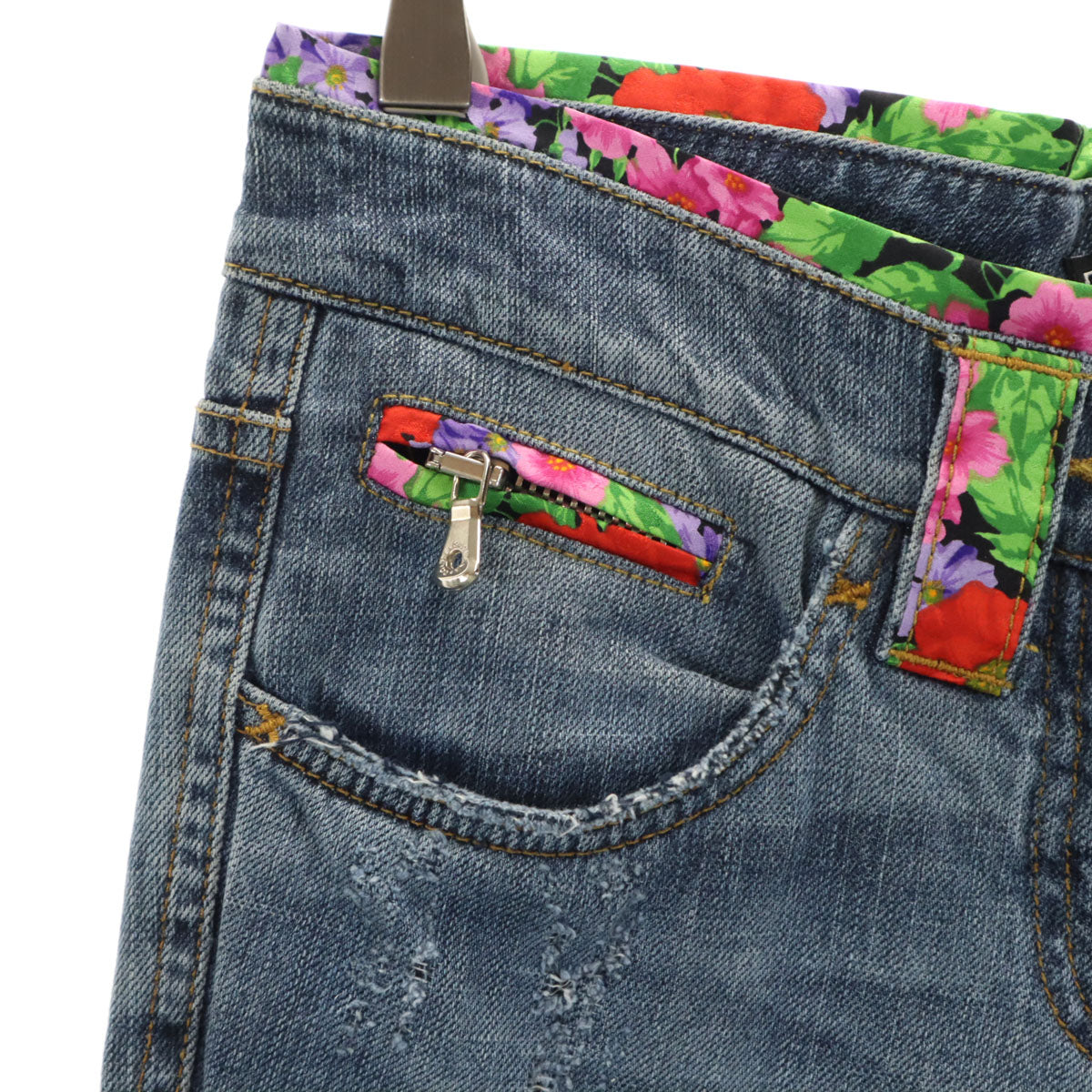 DOLCE&GABBANA ドルチェアンドガッバーナ イタリア製 ヴィンテージ加工 ブーツカットデニムパンツ 40 インディゴブルー ジーンズ レディース