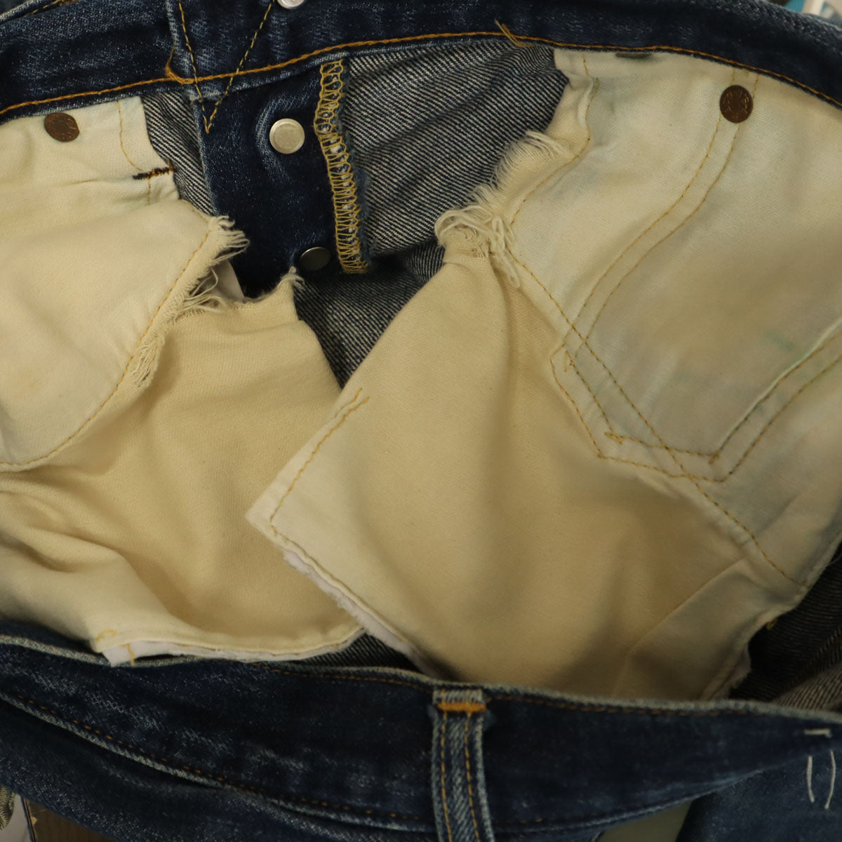 Levi's リーバイス 90s 501XX USA製 バレンシア工場 555 ビッグE オールド ストレートデニムパンツ W33 インディゴブルー ジーンズ Vステッチ 隠しリベット 赤耳 メンズ