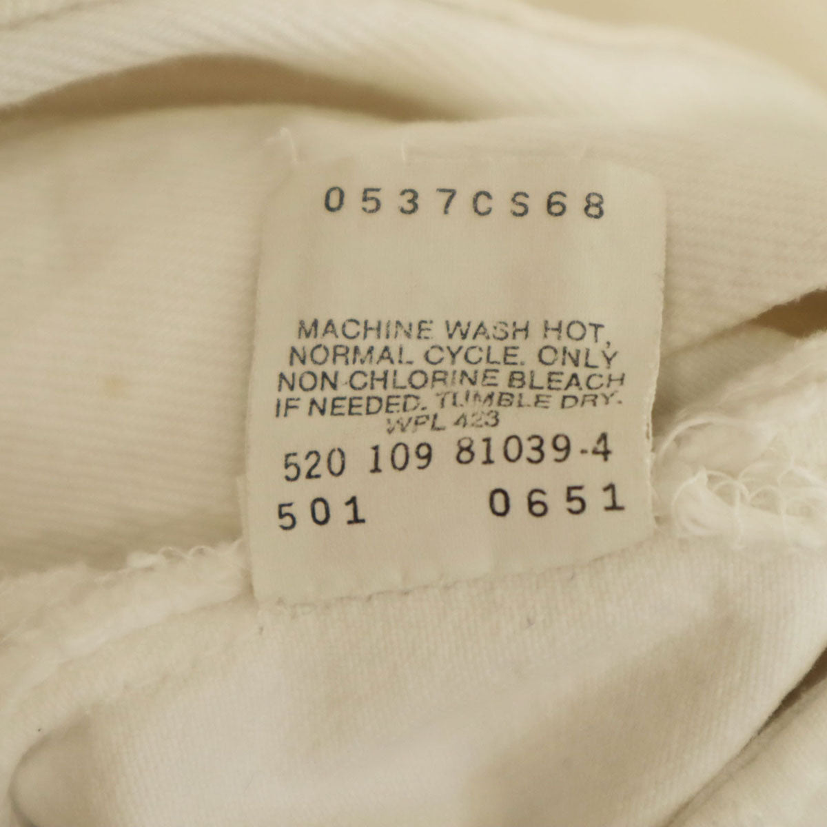 Levi's リーバイス 80s USA製 オールド ストレートデニムパンツ W30 白 ジーンズ ボタンフライ メンズ