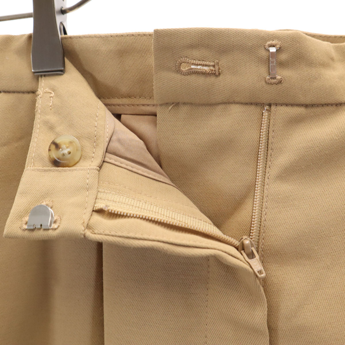 CLANE クラネ フリンジ テーパードパンツ 1 ベージュ レディース