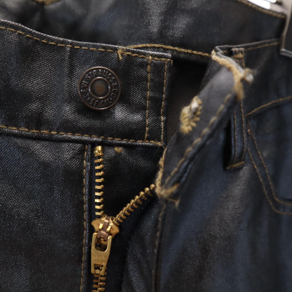 Levi's リーバイス 505-03 コーティング パンツ W36 黒 メンズ