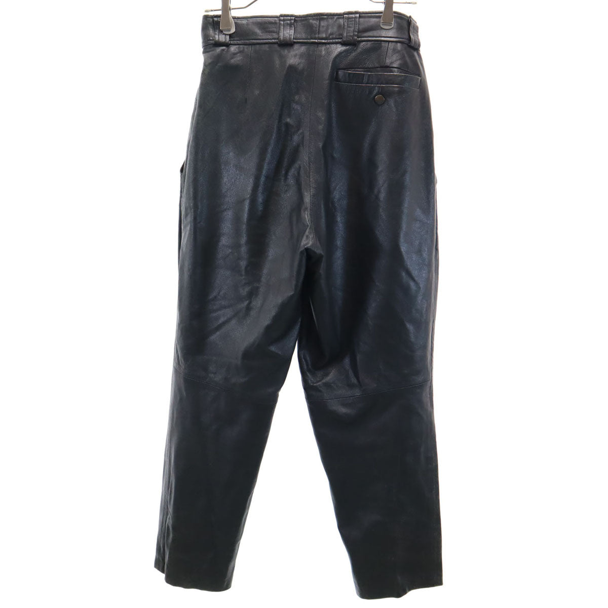 BEBE SPORT 80s 90s USA製 オールド 本革 レザーパンツ W30 ブラック レディース