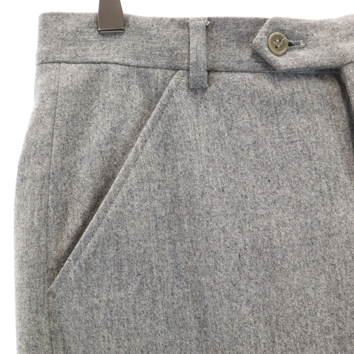 GIORGIO ARMANI ジョルジオアルマーニ イタリア製 ウールブレンド スラックスパンツ 46 グレー メンズ