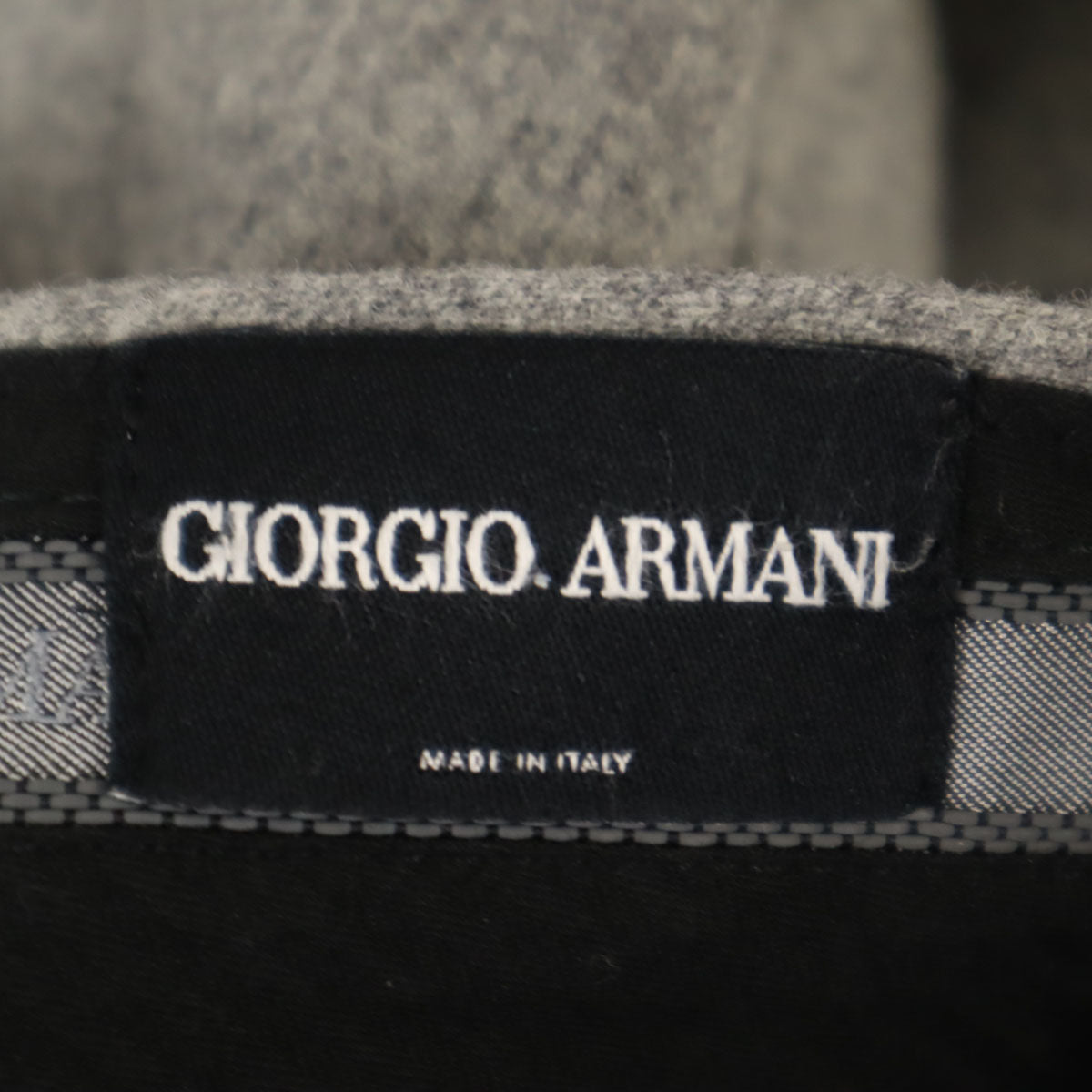 GIORGIO ARMANI ジョルジオアルマーニ イタリア製 ウールブレンド スラックスパンツ 46 グレー メンズ