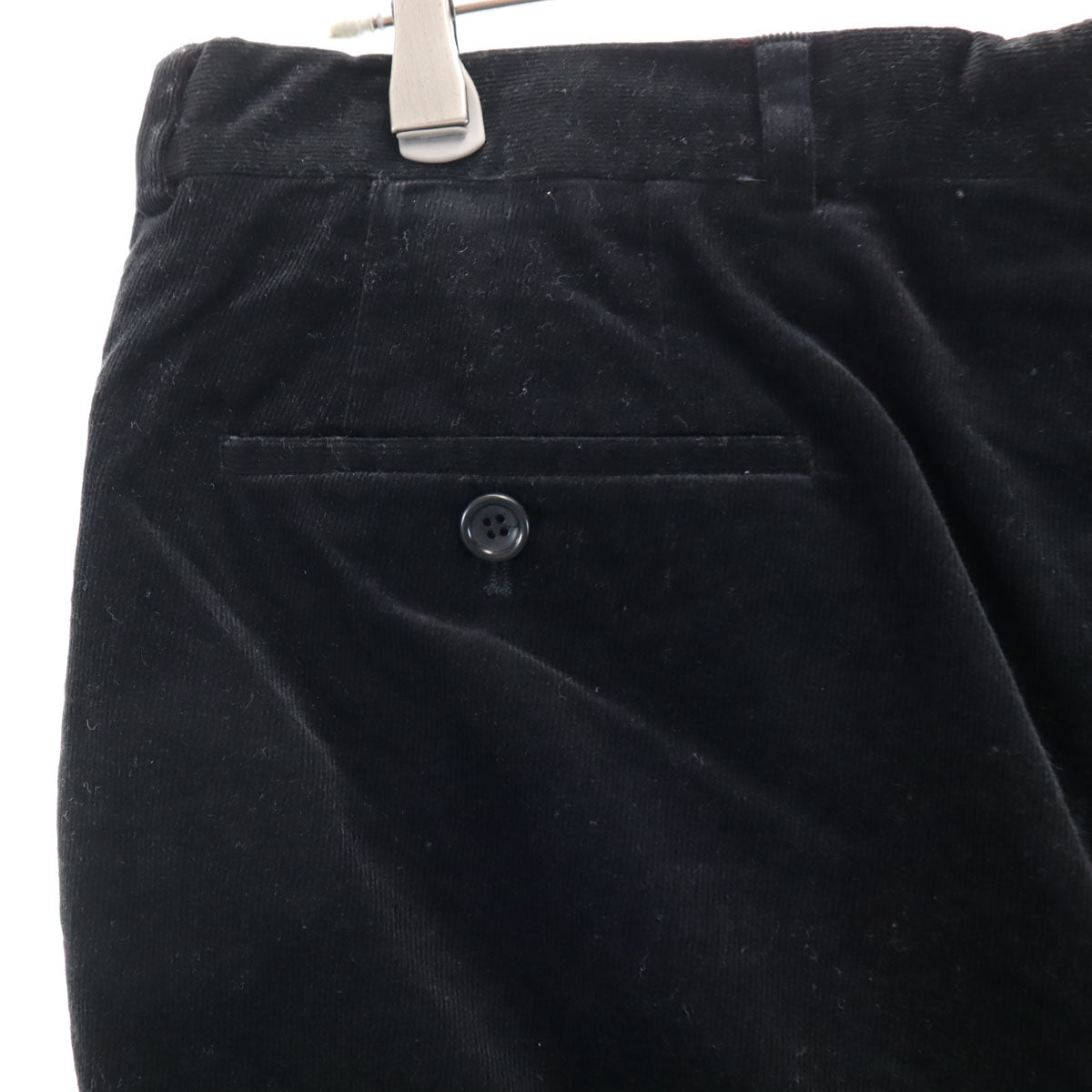 ARMANI COLLEZIONI アルマーニコレッツォーニ ポルトガル製 コーデュロイパンツ 50 ブラック メンズ