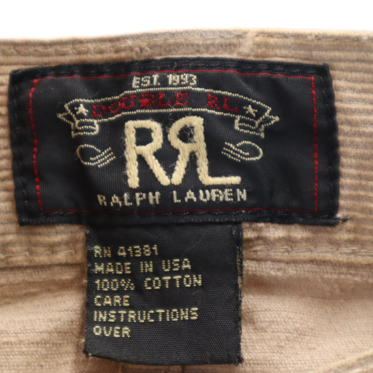 ダブルアールエル RRL USA製 コーデュロイパンツ W35 ベージュ RALPH LAUREN ラルフローレン メンズ