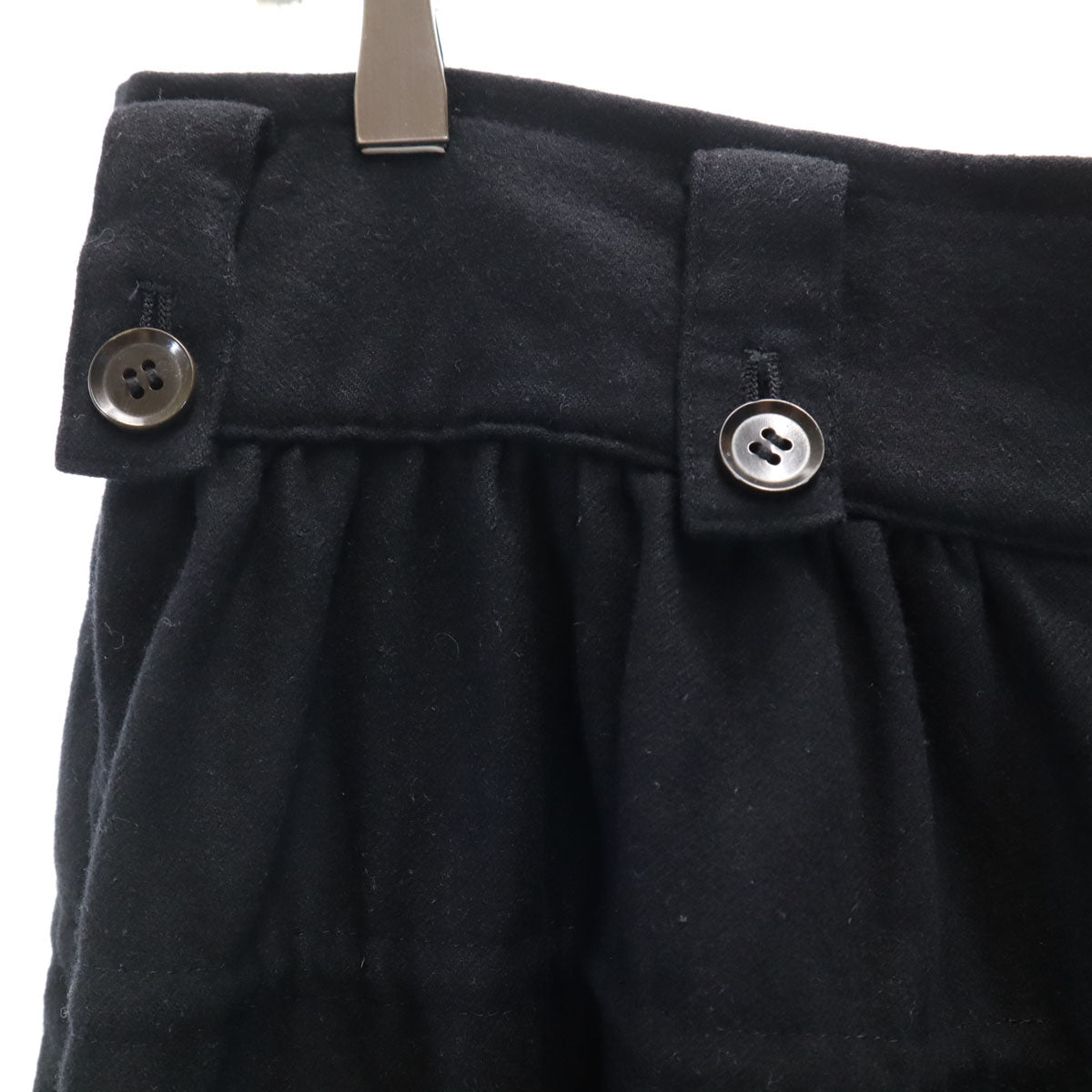 Y's ワイズ 日本製 ウール 3/4丈 カーゴパンツ 3 ブラック ヨウジヤマモト ユニセックス メンズ