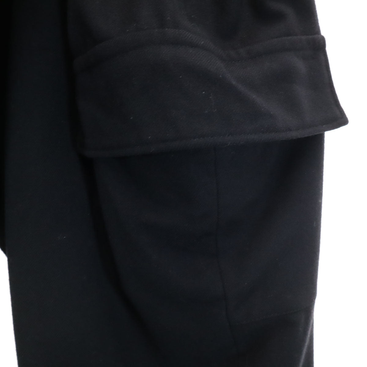 Y's ワイズ 日本製 ウール 3/4丈 カーゴパンツ 3 ブラック ヨウジヤマモト ユニセックス メンズ