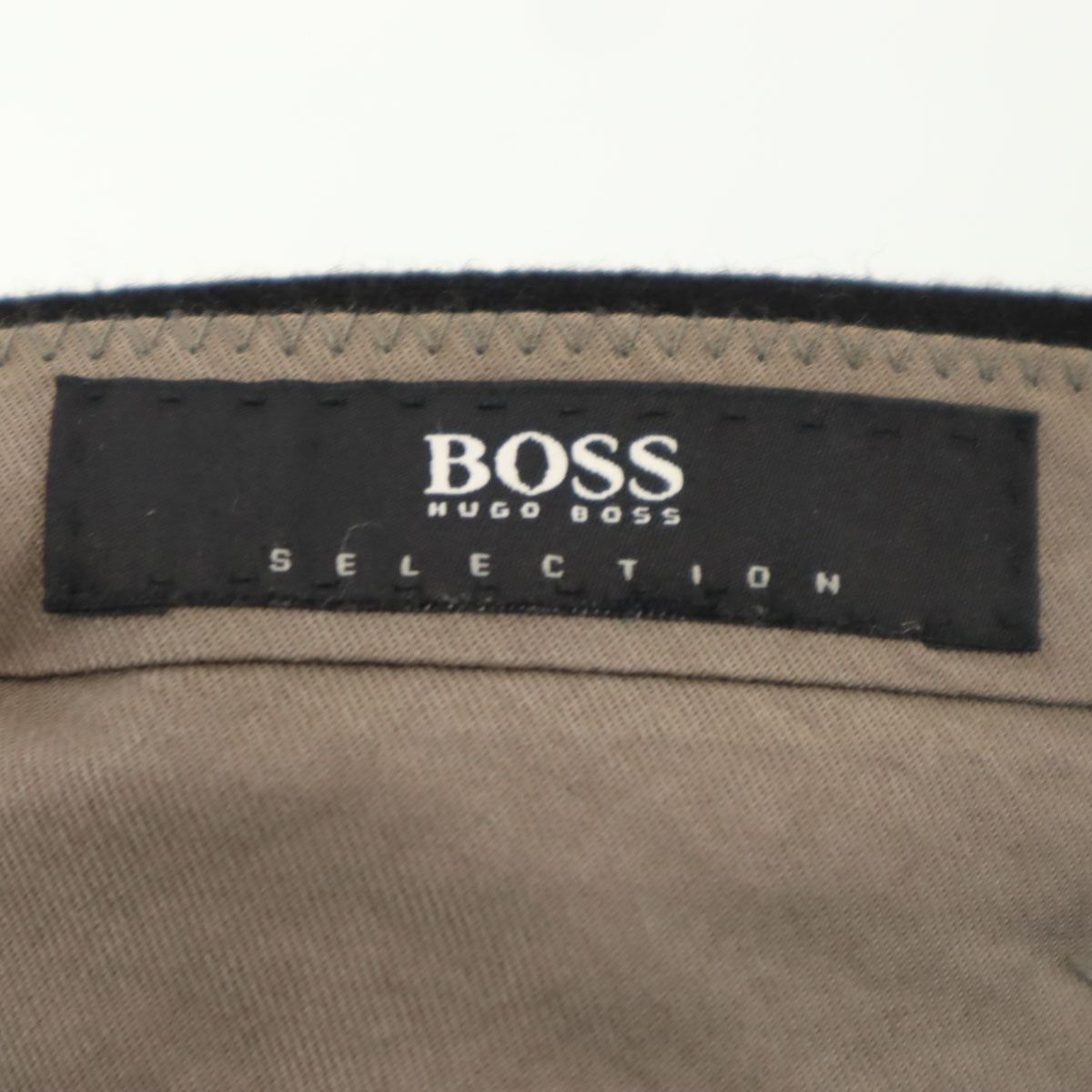 BOSS HUGO BOSS ボスヒューゴボス カシミヤ100% ロングパンツ 94 ブラック メンズ