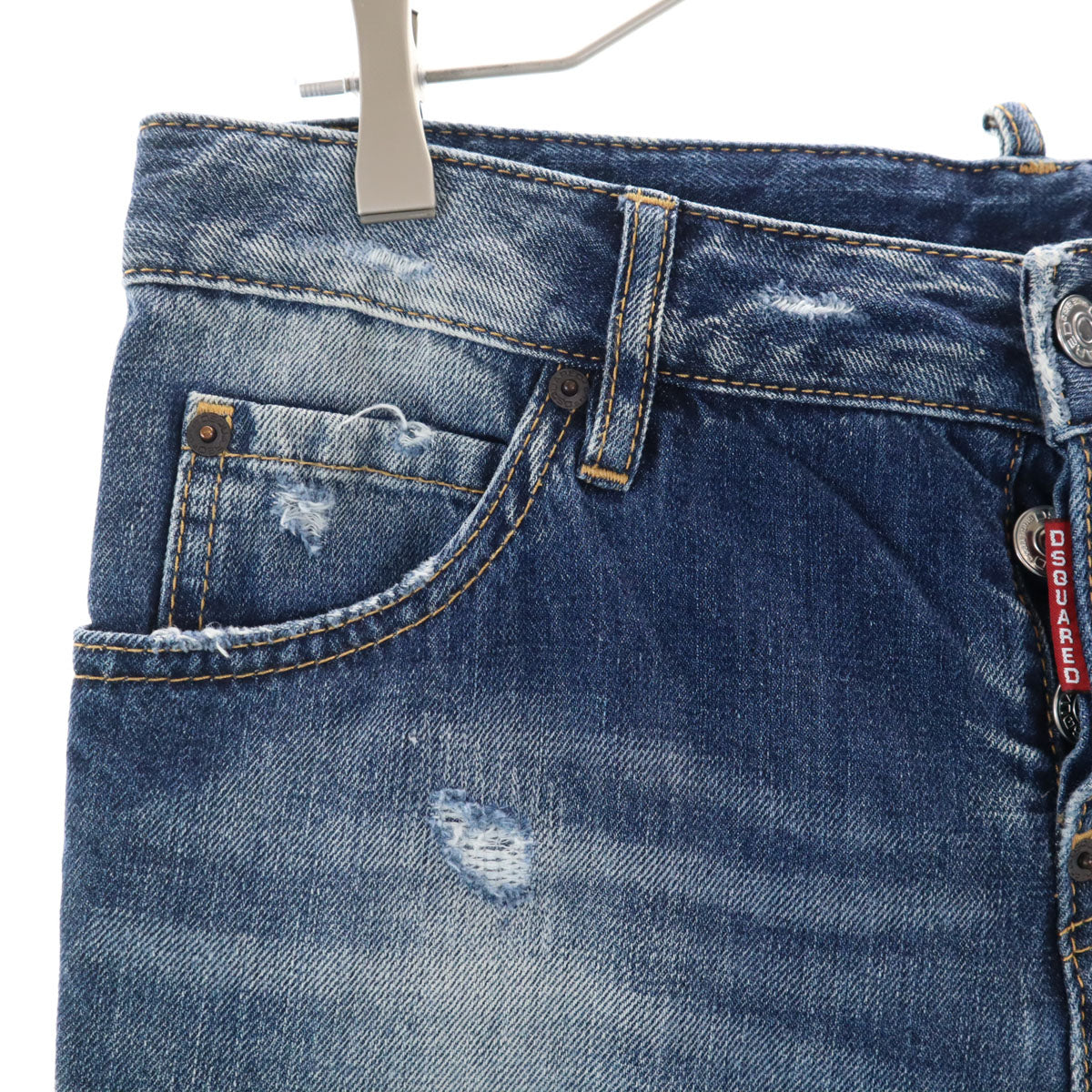 DSQUARED2 ディースクエアード2 イタリア製 デニムパンツ 42 ブルー系 ボタンフライ メンズ