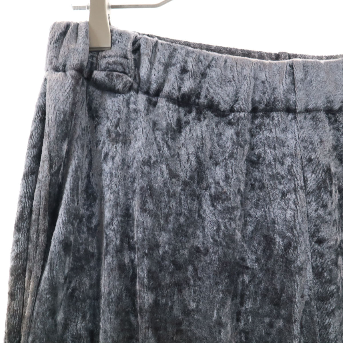 NOZOMI ISHIGURO ノゾミイシグロ 日本製 ベロア調 パンツ F グレー メンズ