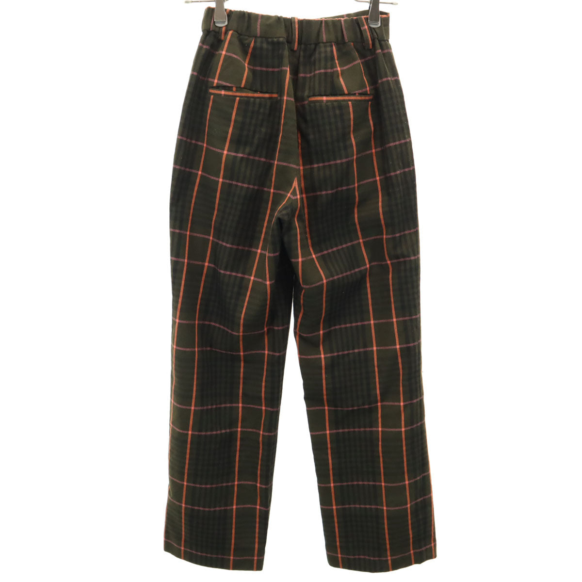 AMERI UNDRESSED アメリ チェック ストレートパンツ S ブラウン系 レディース