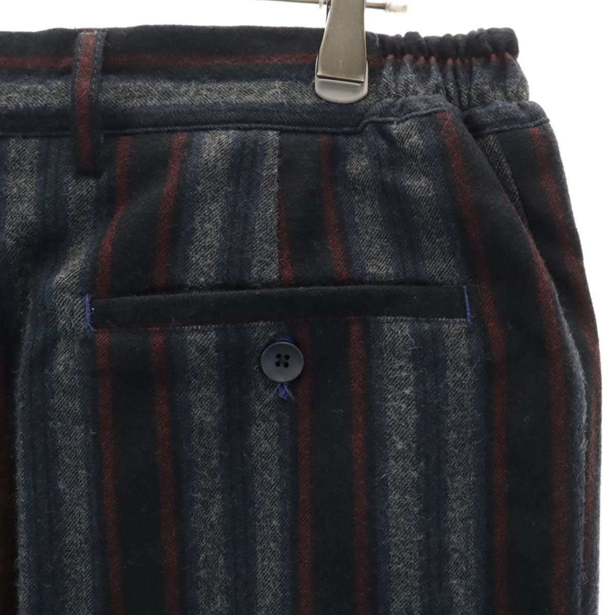 BERNARDO GIUST ベルナルドジュスティ イタリア製 ウールブレンド ストライプ ストレートパンツ 48 メンズ