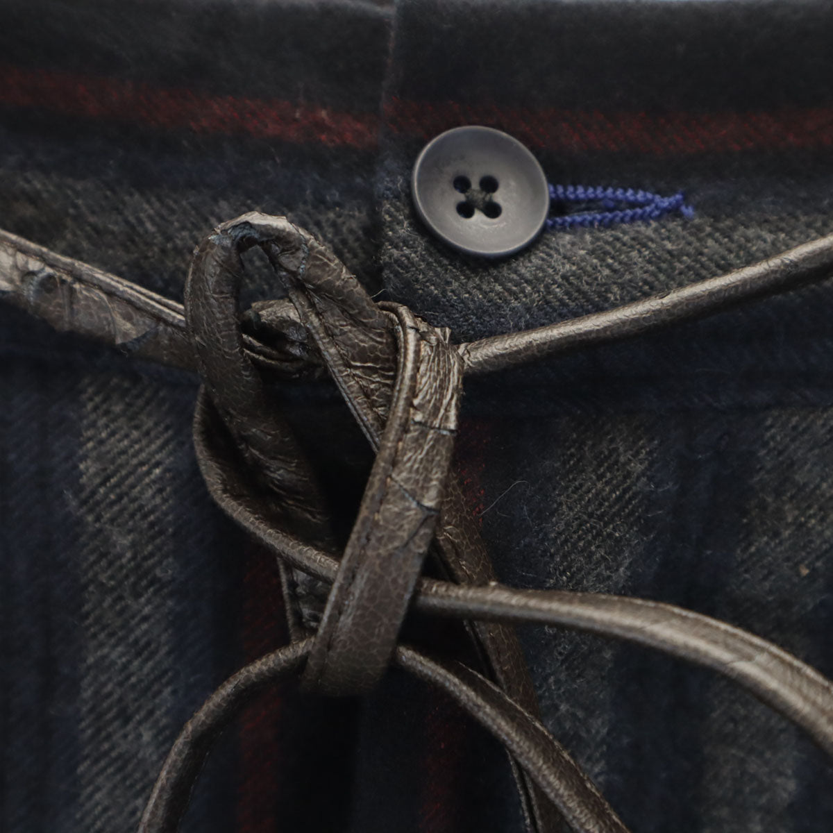 BERNARDO GIUST ベルナルドジュスティ イタリア製 ウールブレンド ストライプ ストレートパンツ 48 メンズ