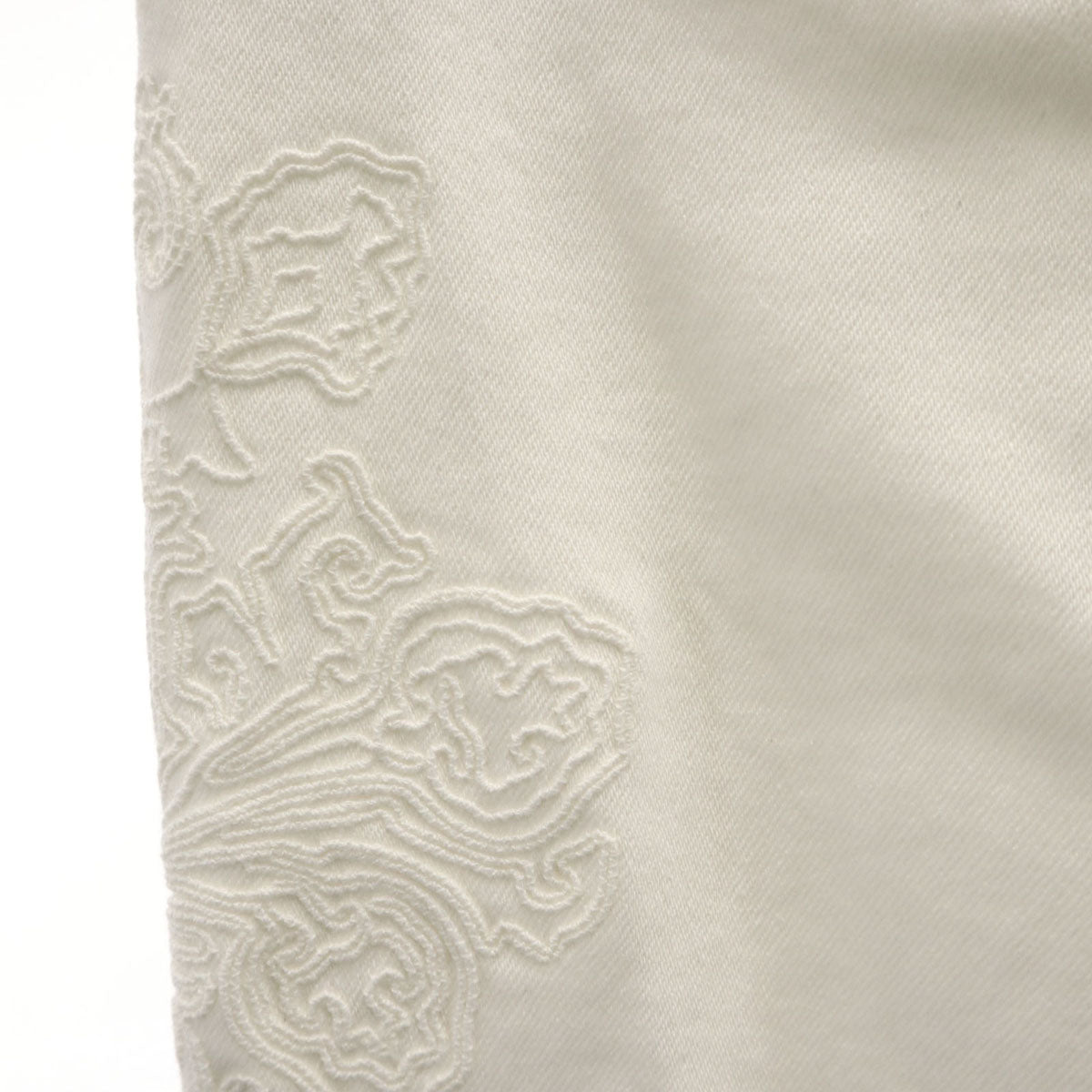 ETRO エトロ イタリア製 パンツ W28 白 ストレッチ フリンジ レディース