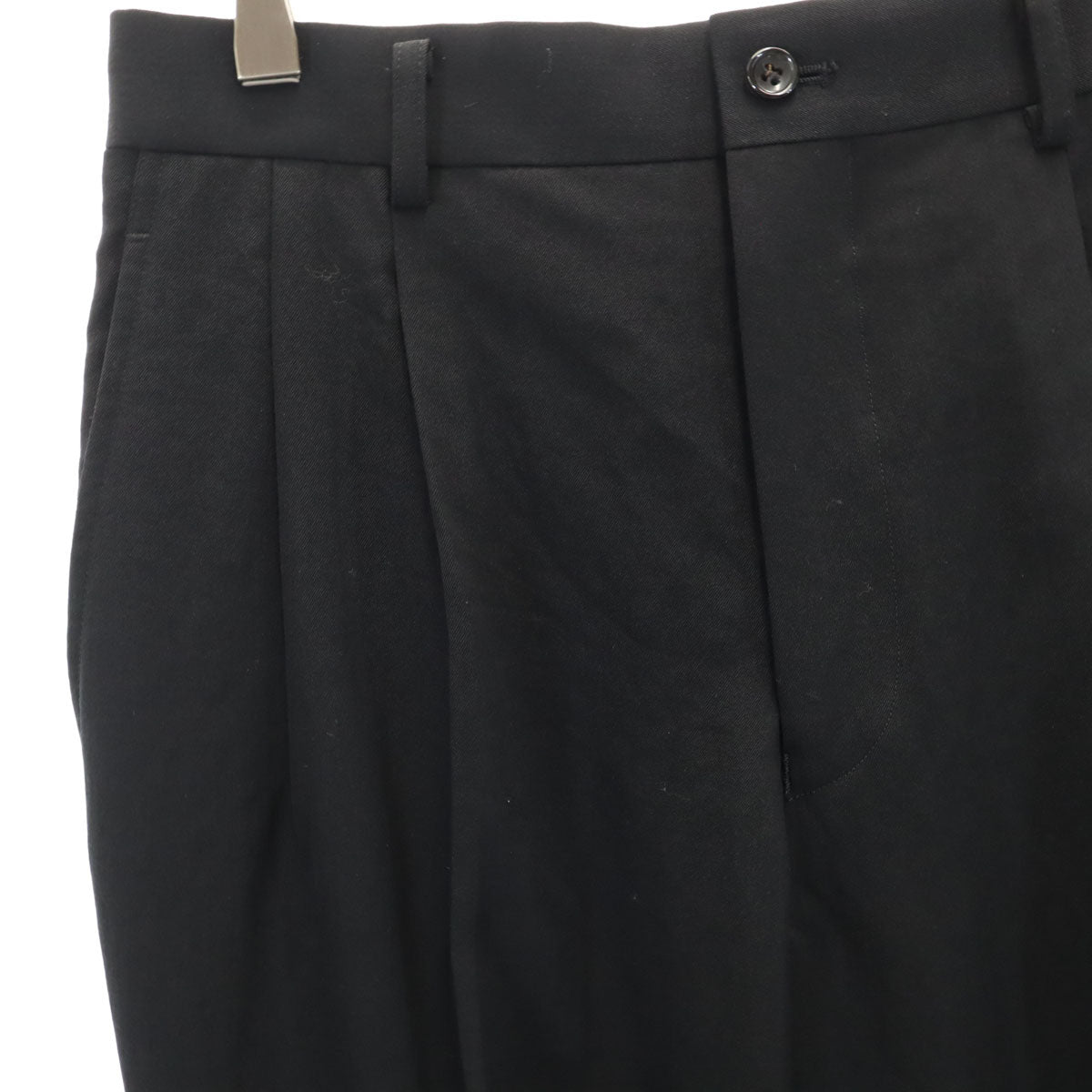 COMME des GARCONS HOMME コムデギャルソンオム 00s 2000年 日本製 ウール 2タック スラックスパンツ S 黒 メンズ