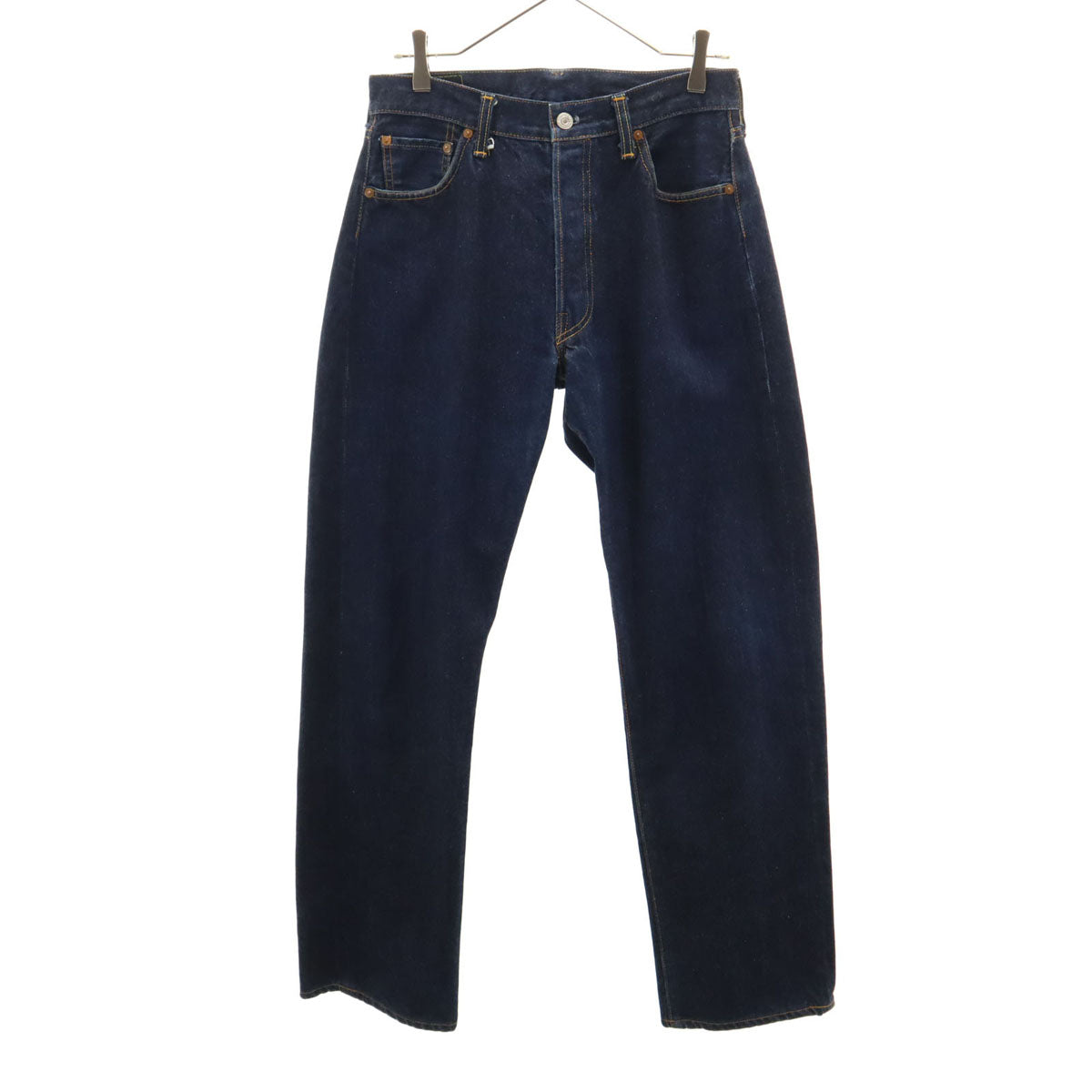 Levi's リーバイス 90s 99年 USA製 501XX 裏リベット 赤耳 ビックE バレンシア 復刻 ストレートデニムパンツ W31 ネイビー ボタンフライ ジーンズ メンズ