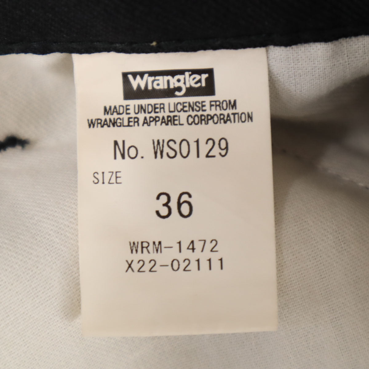 Wrangler ラングラー ミスターハリウッド ストレートパンツ W36 ブラック レディース