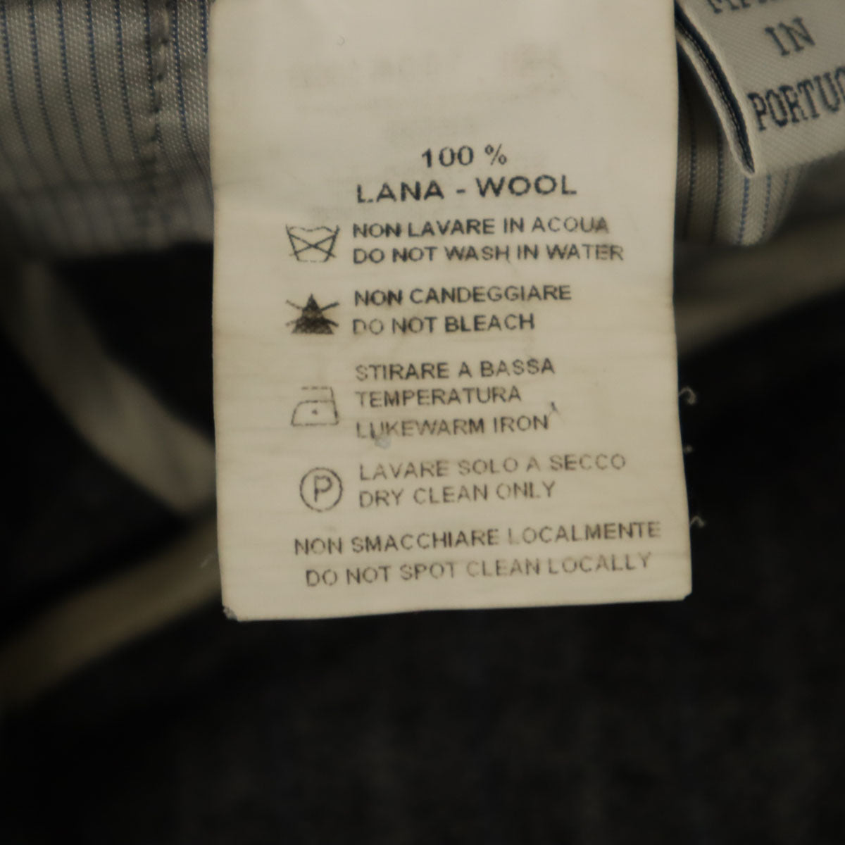 INCOTEX インコテックス ポルトガル製 ストライプ柄 ウールパンツ 42 グレー系 レディース