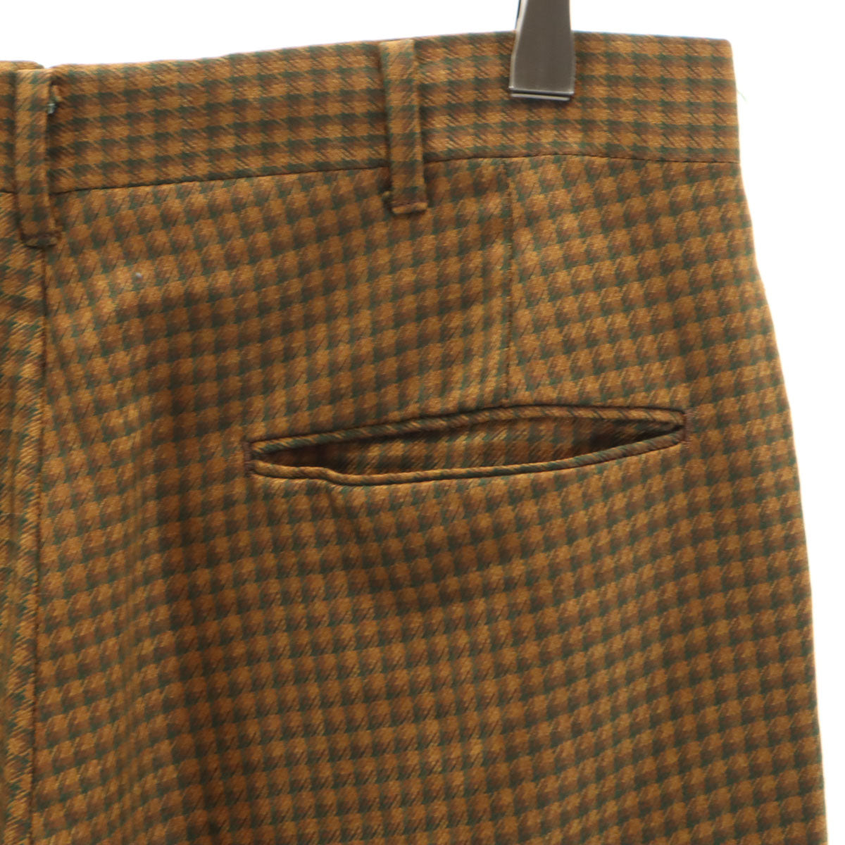 super crease durably pressed 70s 80s ヴィンテージ ロケットタロン チェック柄 ロングパンツ ブラウン系 TALONジップ メンズ