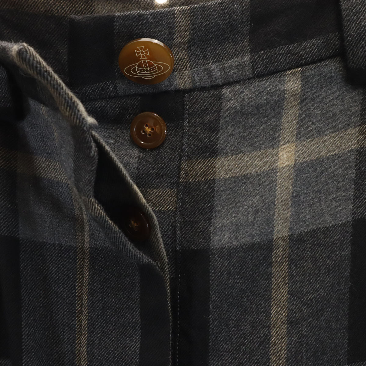 Vivienne Westwood RED LABEL ヴィヴィアンウエストウッドレッドレーベル 日本製 チェック柄 サルエルパンツ 2 ブラック系 レディース