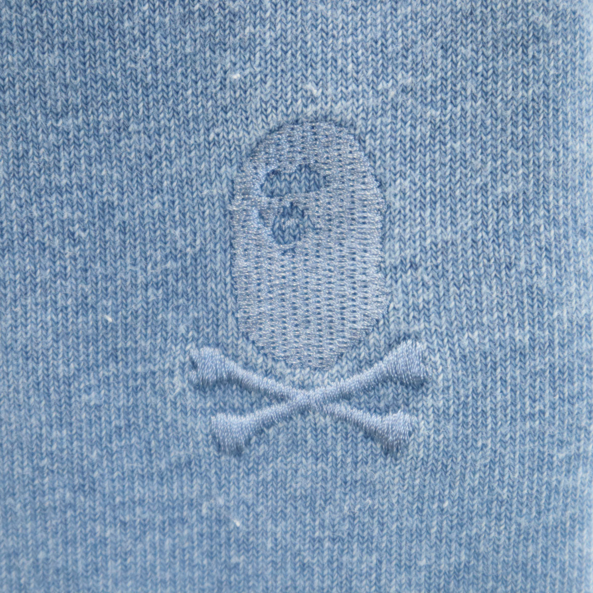 A BATHING APE PIRATE STORE アベイシングエイプ パイレーツストア インディゴ染め スウェットパンツ L 水色 メンズ