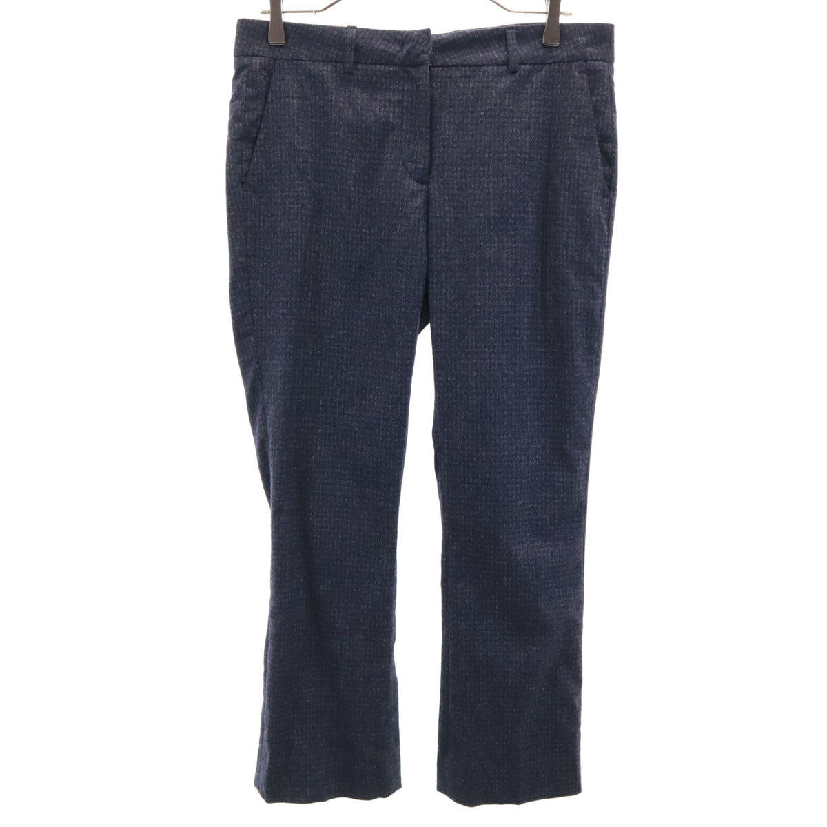 FABIANA FILIPPI ファビアナフィリッピ イタリア製 チェック柄 ウールパンツ S ネイビー系 レディース