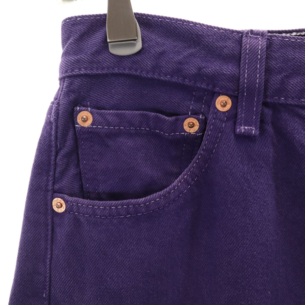Levi's リーバイス 90s 米国製 501 オールド ストレート カラー デニムパンツ w30 パープル ボタンフライ ジーンズ メンズ