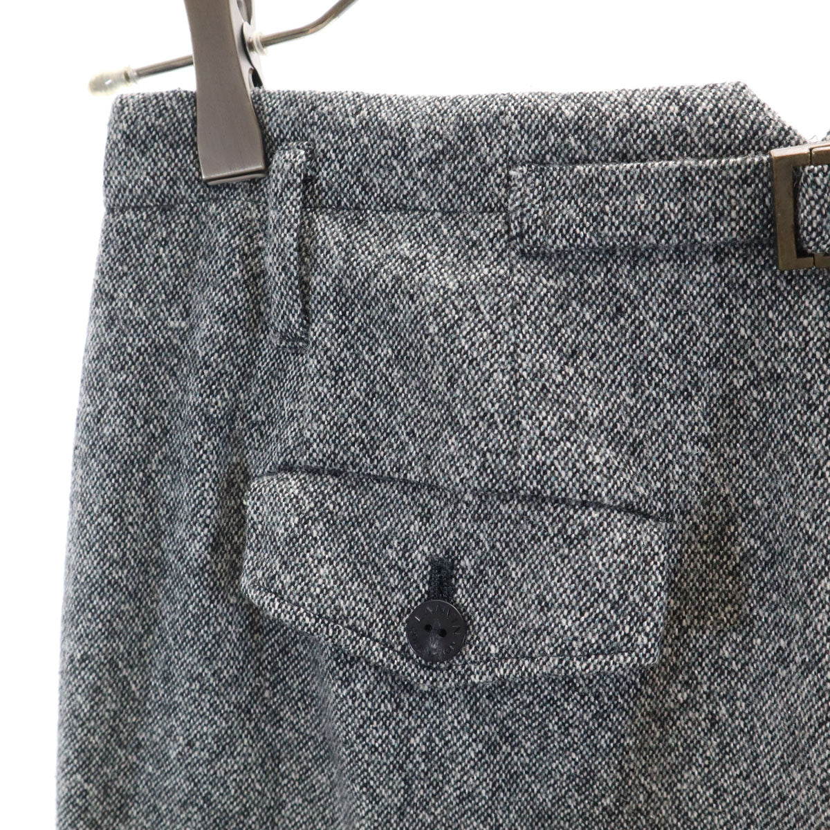 LANVIN ランバン 日本製 ウールブレンド テーパードパンツ 38 グレー系 レディース