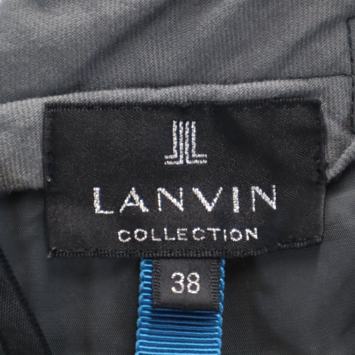 LANVIN ランバン 日本製 ウールブレンド テーパードパンツ 38 グレー系 レディース