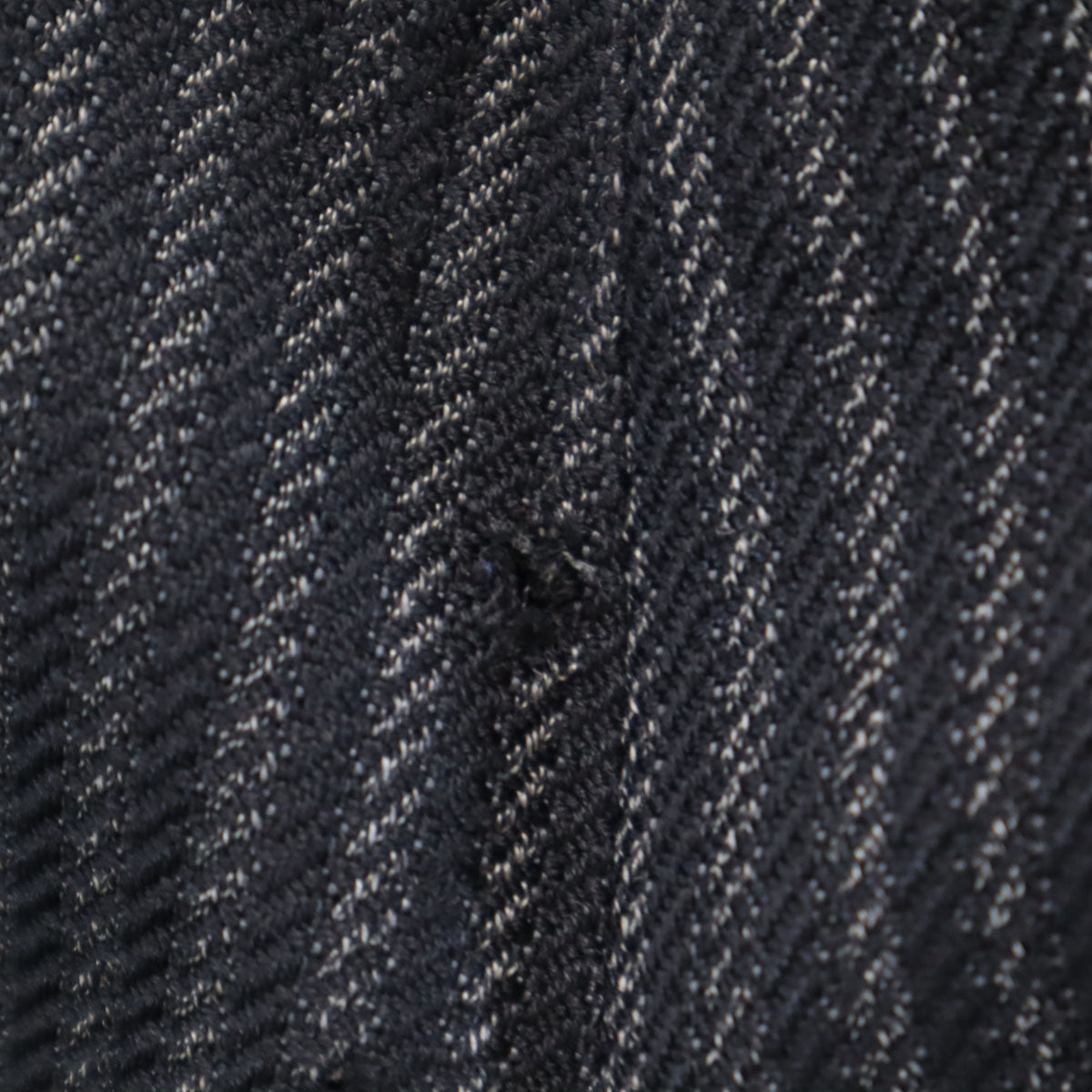 50s ヴィンテージ 針シンチ ストライプ柄 スラックスパンツ ネイビー系 ボタンフライ メンズ