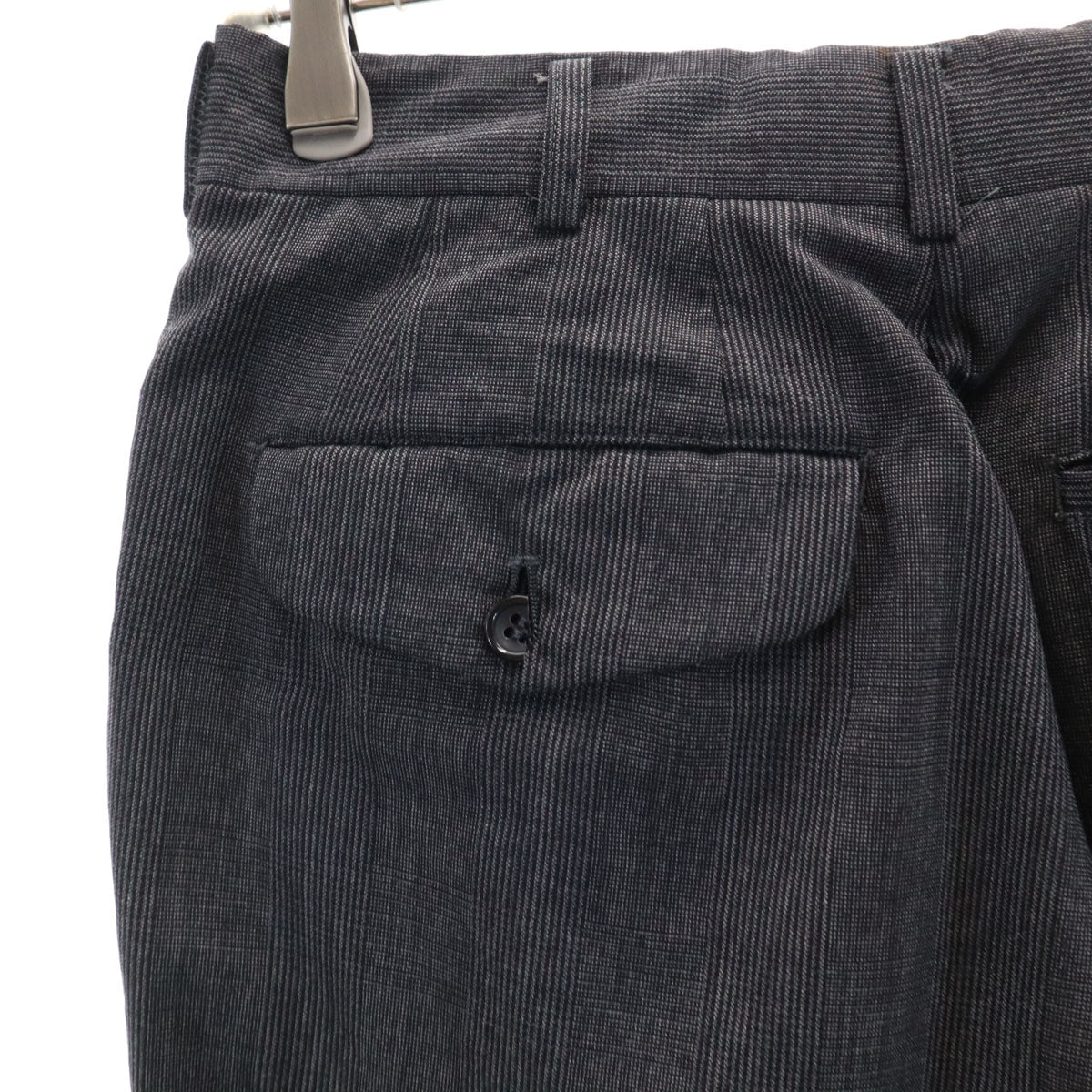 COMME des GARCONS HOMME コムデギャルソンオム 80s 1989年 日本製 ウール オールド チェック柄 スラックスパンツ S グレー メンズ