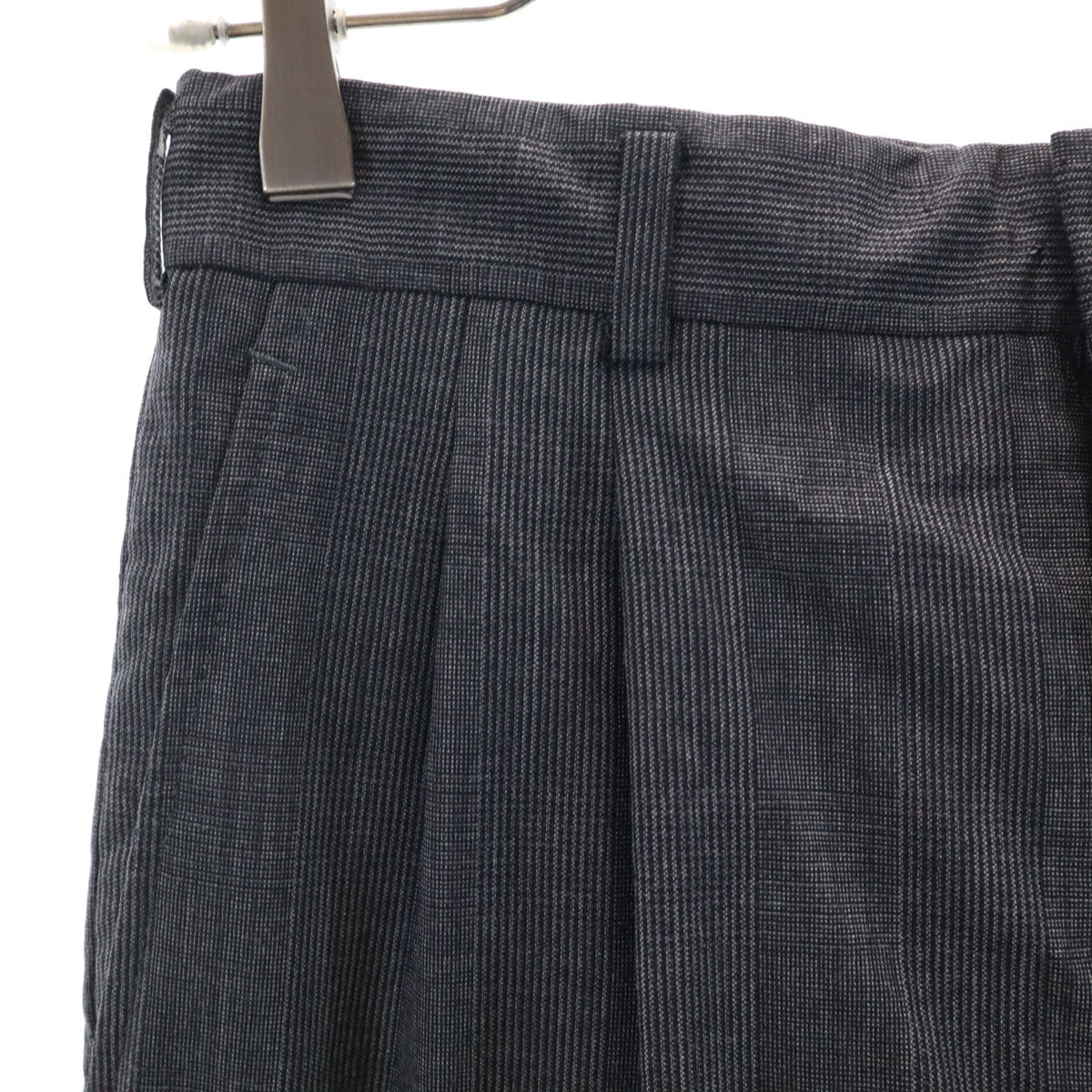 COMME des GARCONS HOMME コムデギャルソンオム 80s 1989年 日本製 ウール オールド チェック柄 スラックスパンツ S グレー メンズ