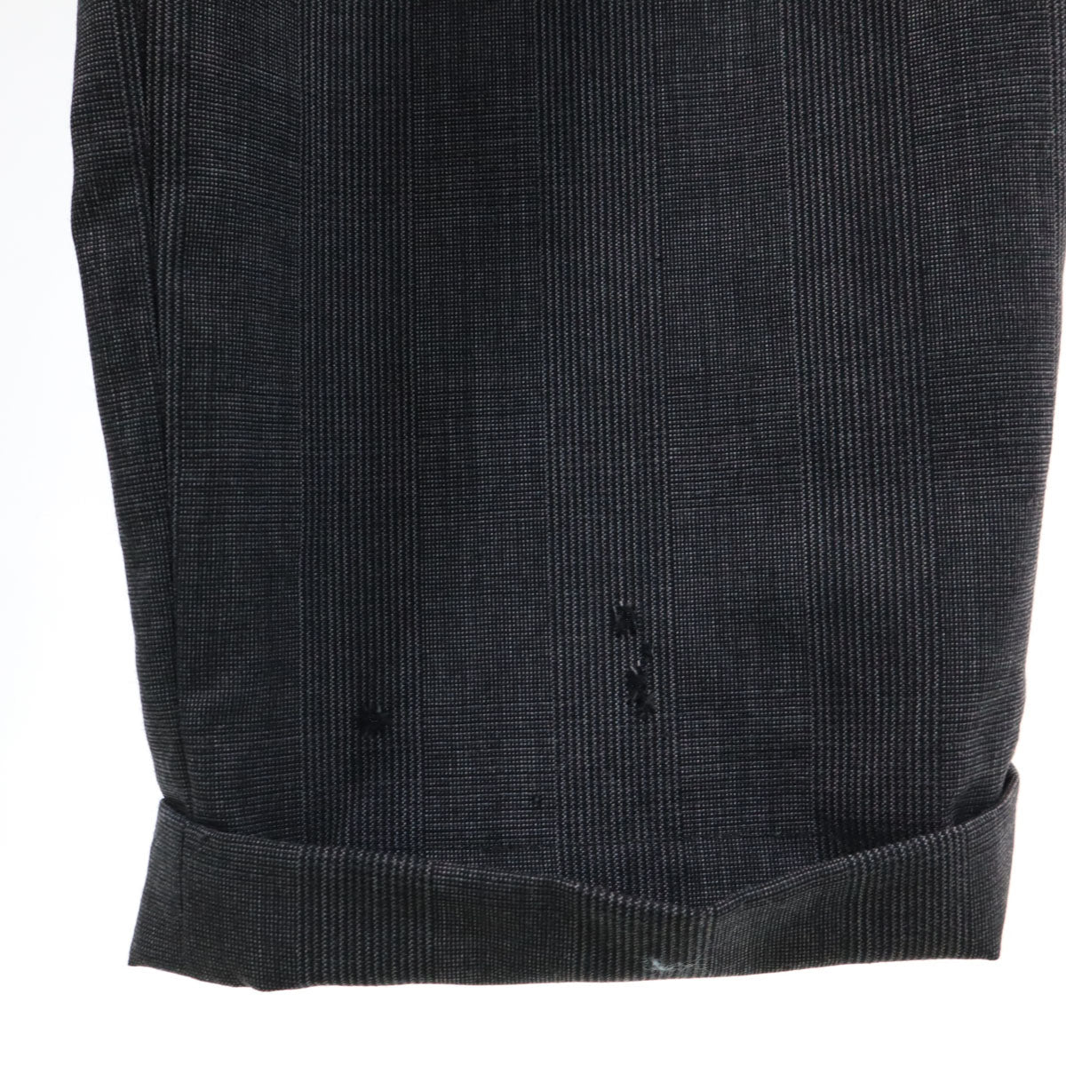 COMME des GARCONS HOMME コムデギャルソンオム 80s 1989年 日本製 ウール オールド チェック柄 スラックスパンツ S グレー メンズ