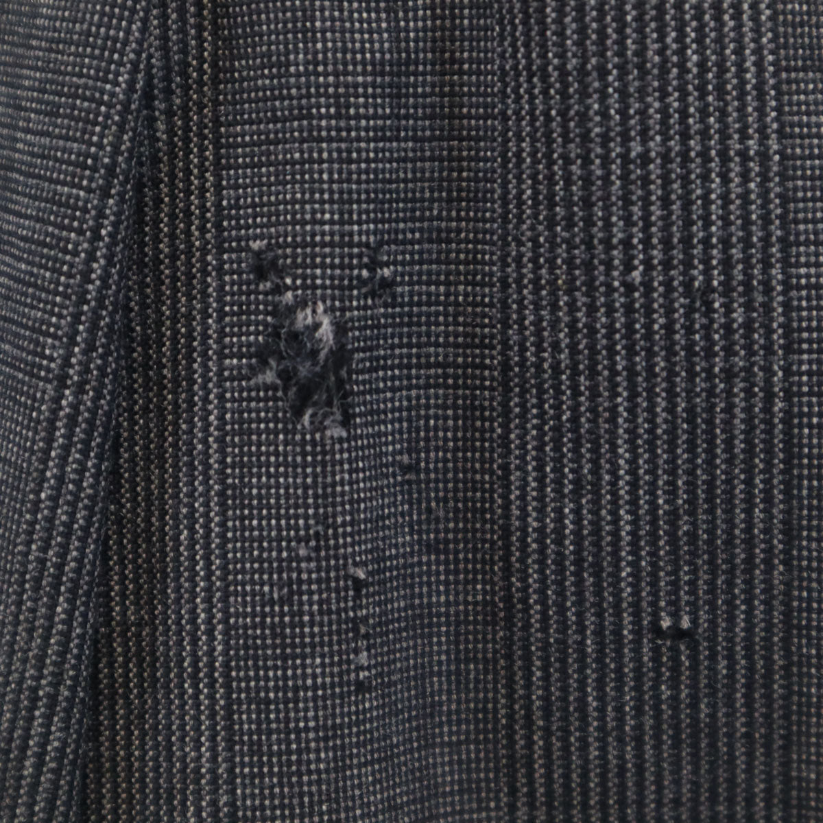 COMME des GARCONS HOMME コムデギャルソンオム 80s 1989年 日本製 ウール オールド チェック柄 スラックスパンツ S グレー メンズ