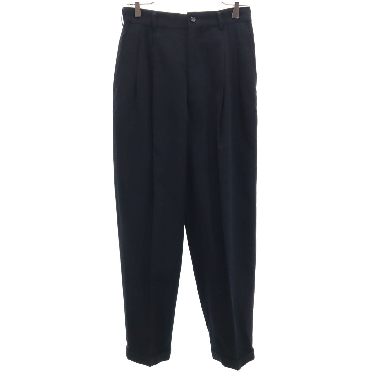 COMME des GARCONS HOMME コムデギャルソンオム 90s 1990年 日本製 ウール オールド ストライプ柄 スラックスパンツ S ブラック系 メンズ