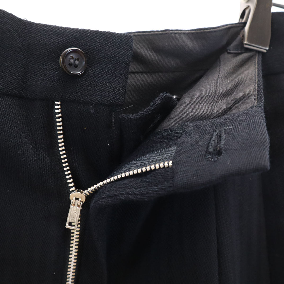 COMME des GARCONS HOMME コムデギャルソンオム 90s 1990年 日本製 ウール オールド ストライプ柄 スラックスパンツ S ブラック系 メンズ