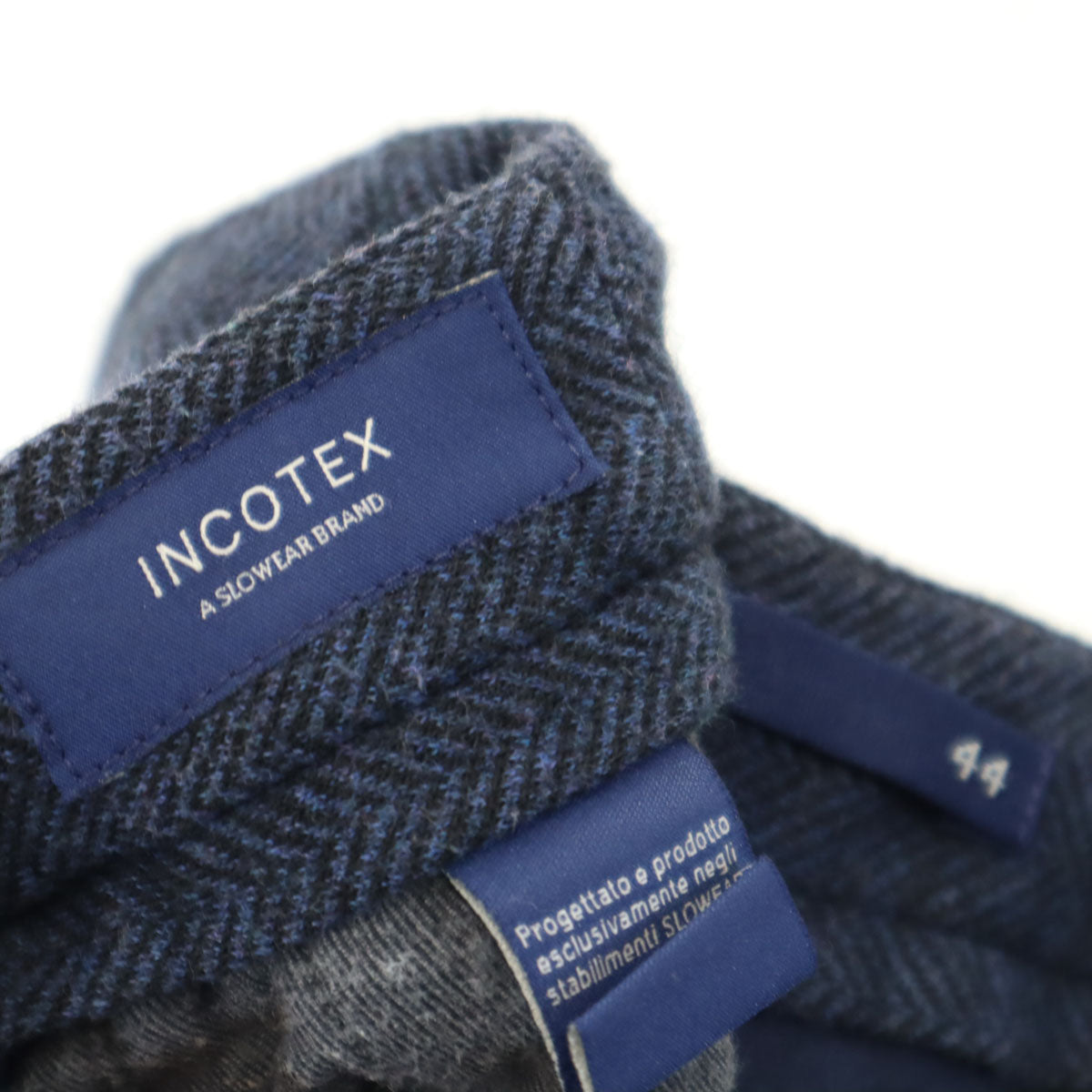 【美品】INCOTEX SLIM FITウールスラックス ネイビー 44 インコテックス / INCOTEX / 84型 / TEKNO SARTORIAL / テクノ