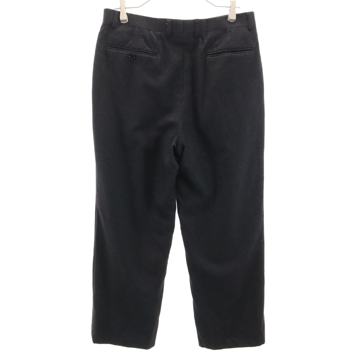 YVES SAINT LAURENT イヴサンローラン 90s 日本製 ウールブレンド オールド スラックスパンツ 85 ブラック ツータック メンズ