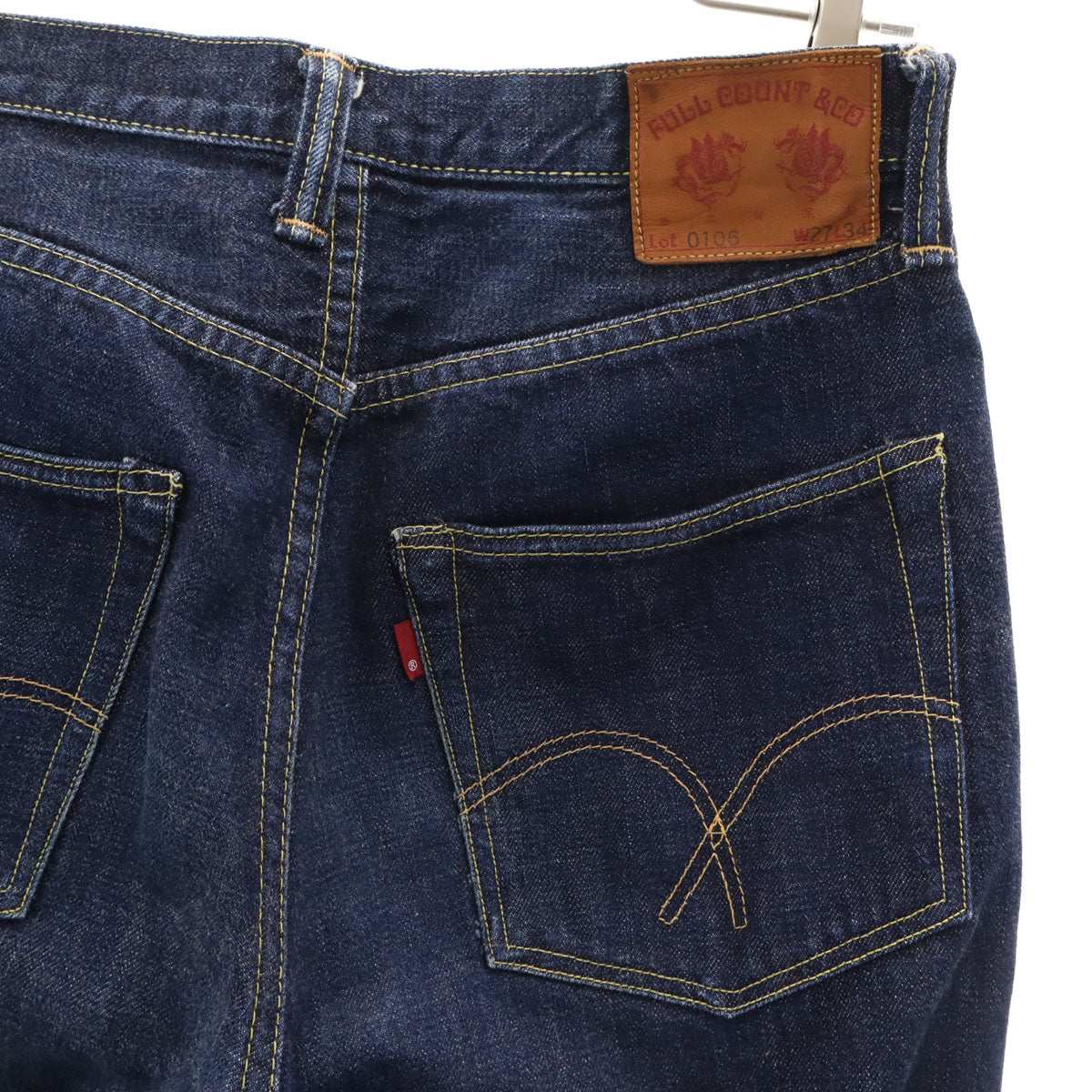 FULLCOUNT フルカウント 日本製 ストレートデニムパンツ W27 ネイビー ジーパン メンズ