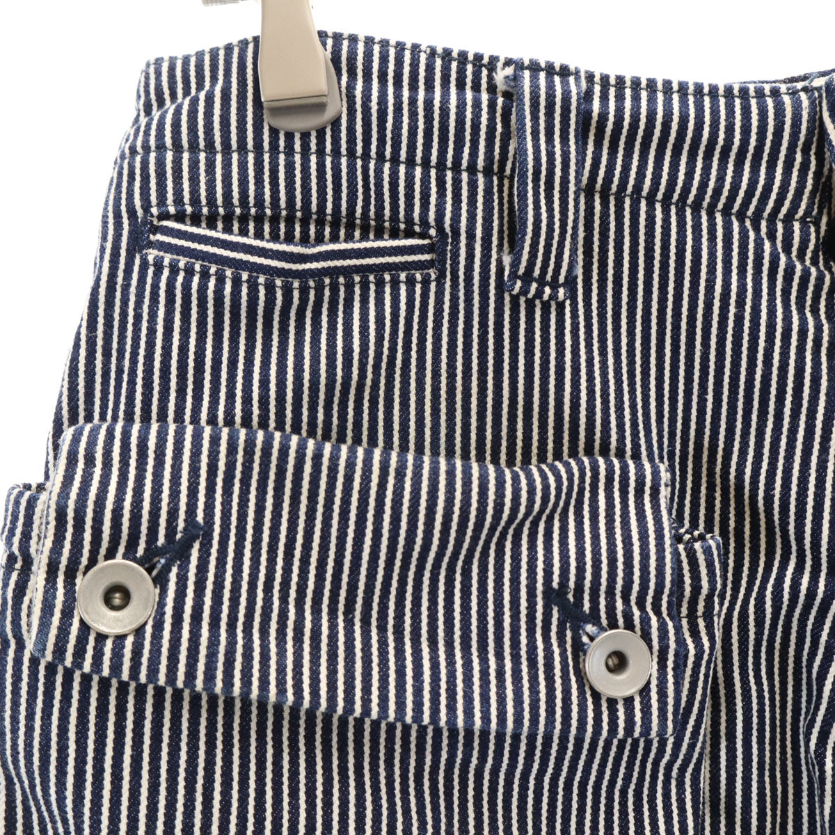 美品 NATAL DESIGN ネイタルデザイン 日本製 ヒッコリー デニムサルエルパンツ W30 ネイビー系 ジーパン メンズ