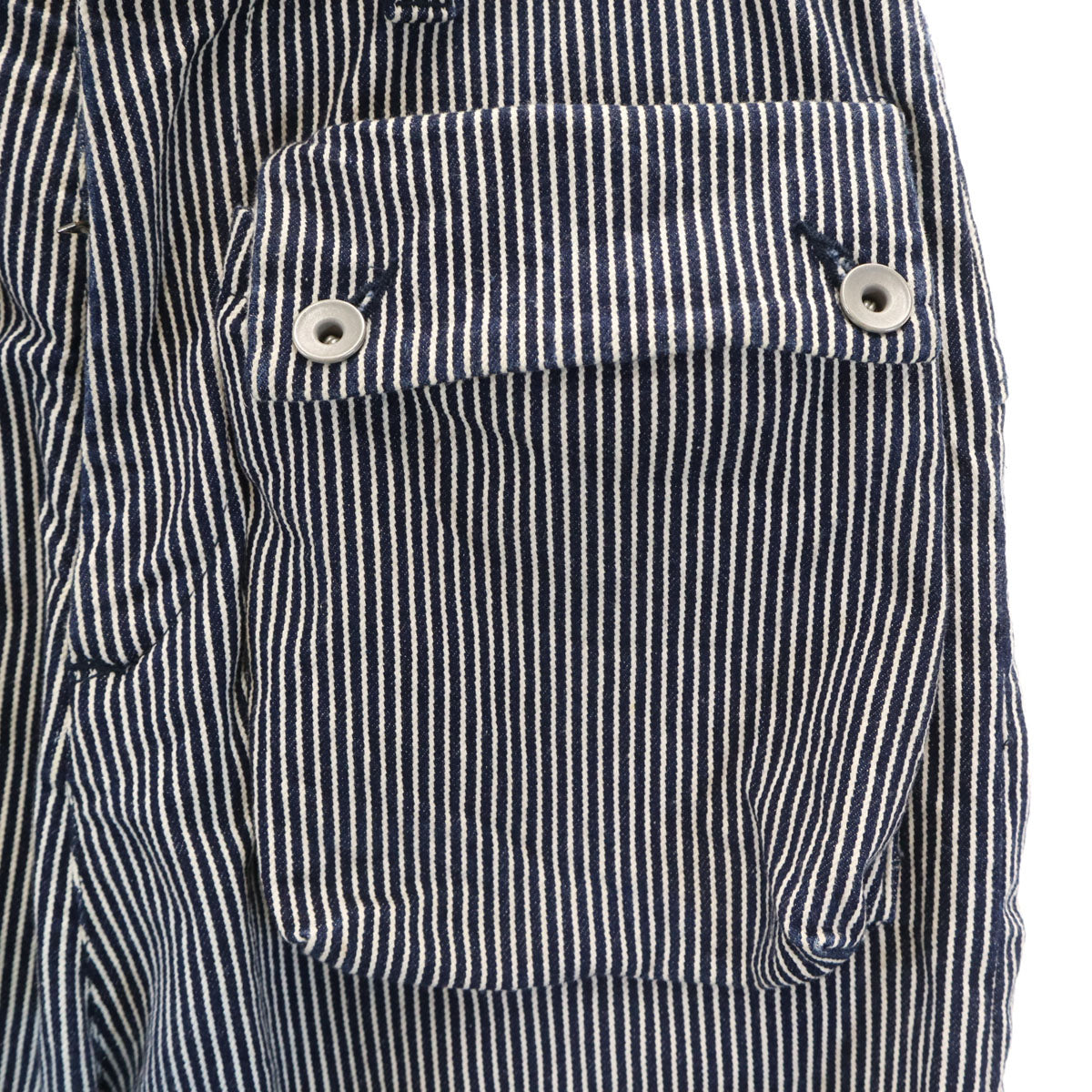 美品 NATAL DESIGN ネイタルデザイン 日本製 ヒッコリー デニムサルエルパンツ W30 ネイビー系 ジーパン メンズ