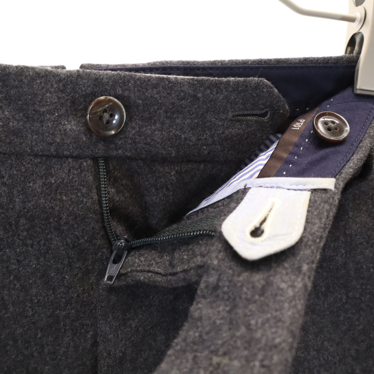 PT01 ピーティーゼロウーノ ウールブレンド スラックスパンツ 48 グレー メンズ