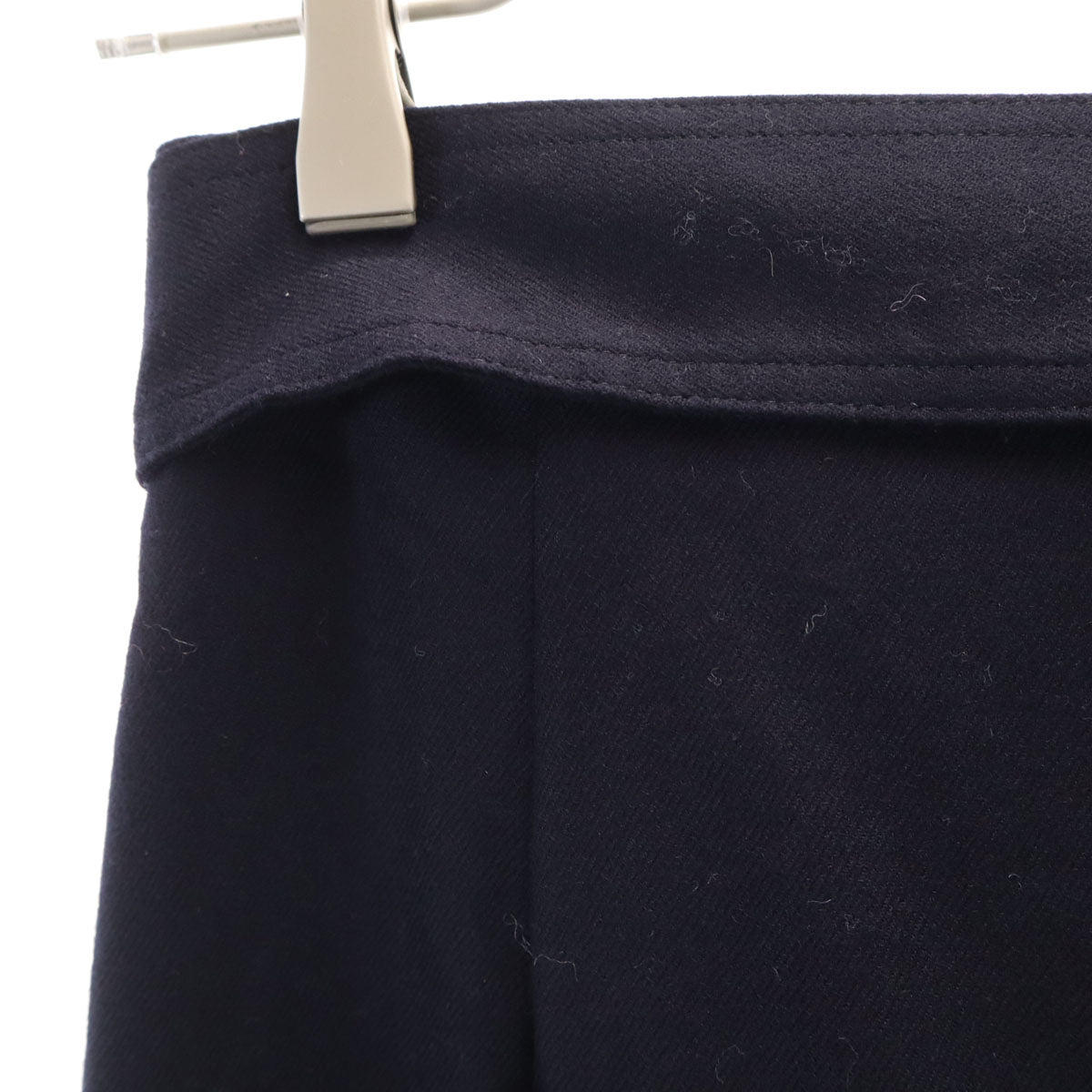 美品 BLUE LABEL CRESTBRIDGE ブルーレーベルクレストブリッジ クロップド丈 ワイドパンツ 36 ネイビー レディース