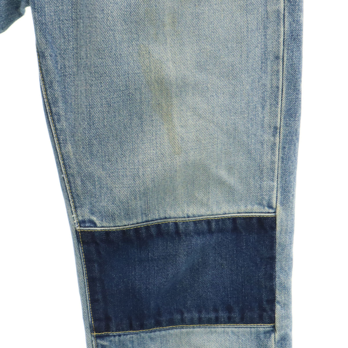 AMBUSH アンブッシュ 日本製 カットオフ加工 ストレートデニムパンツ 1 ウォッシュブルー ジーンズ メンズ