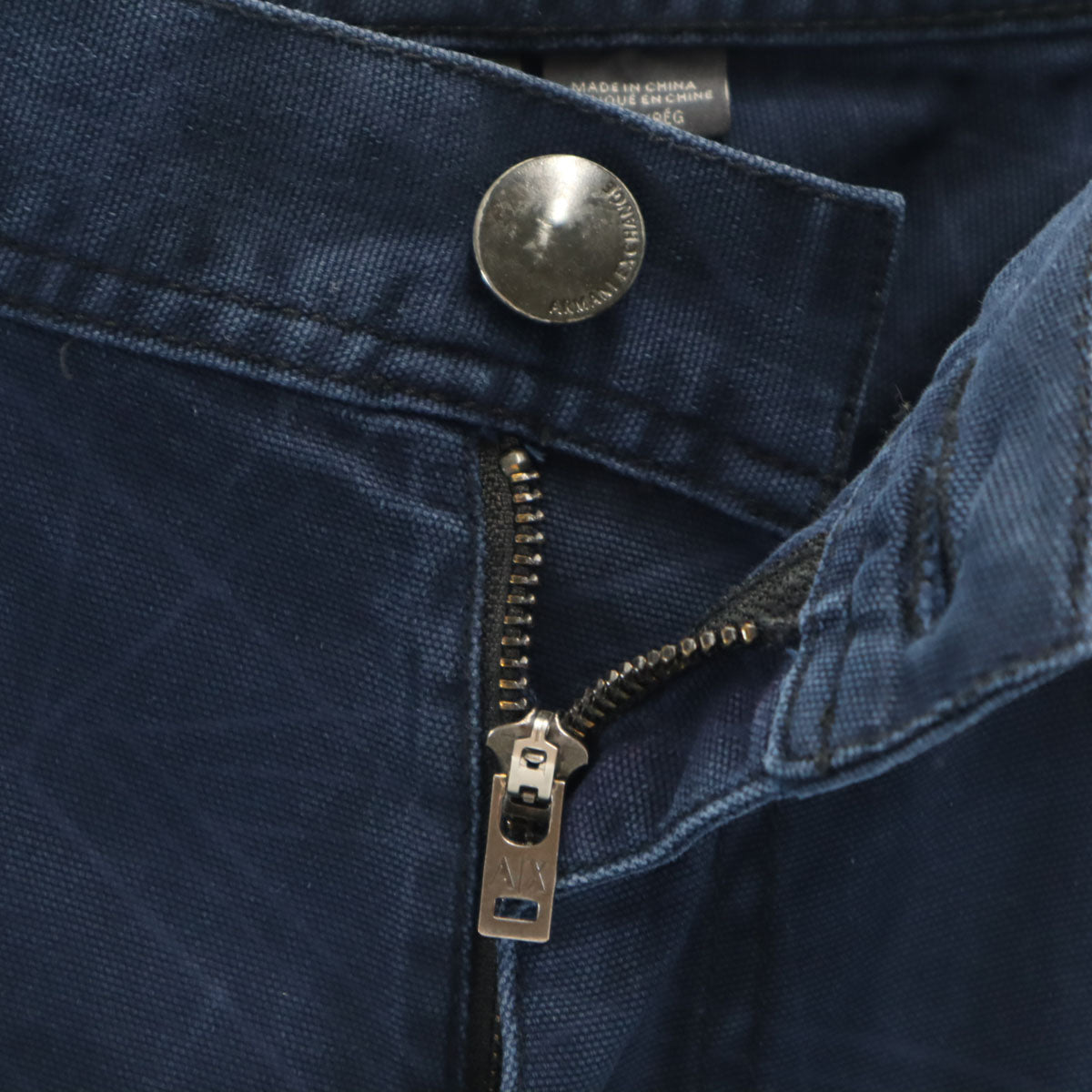 ARMANI EXCHANGE アルマーニエクスチェンジ 2012年 幾何学柄 ストレートパンツ W31 ネイビー メンズ