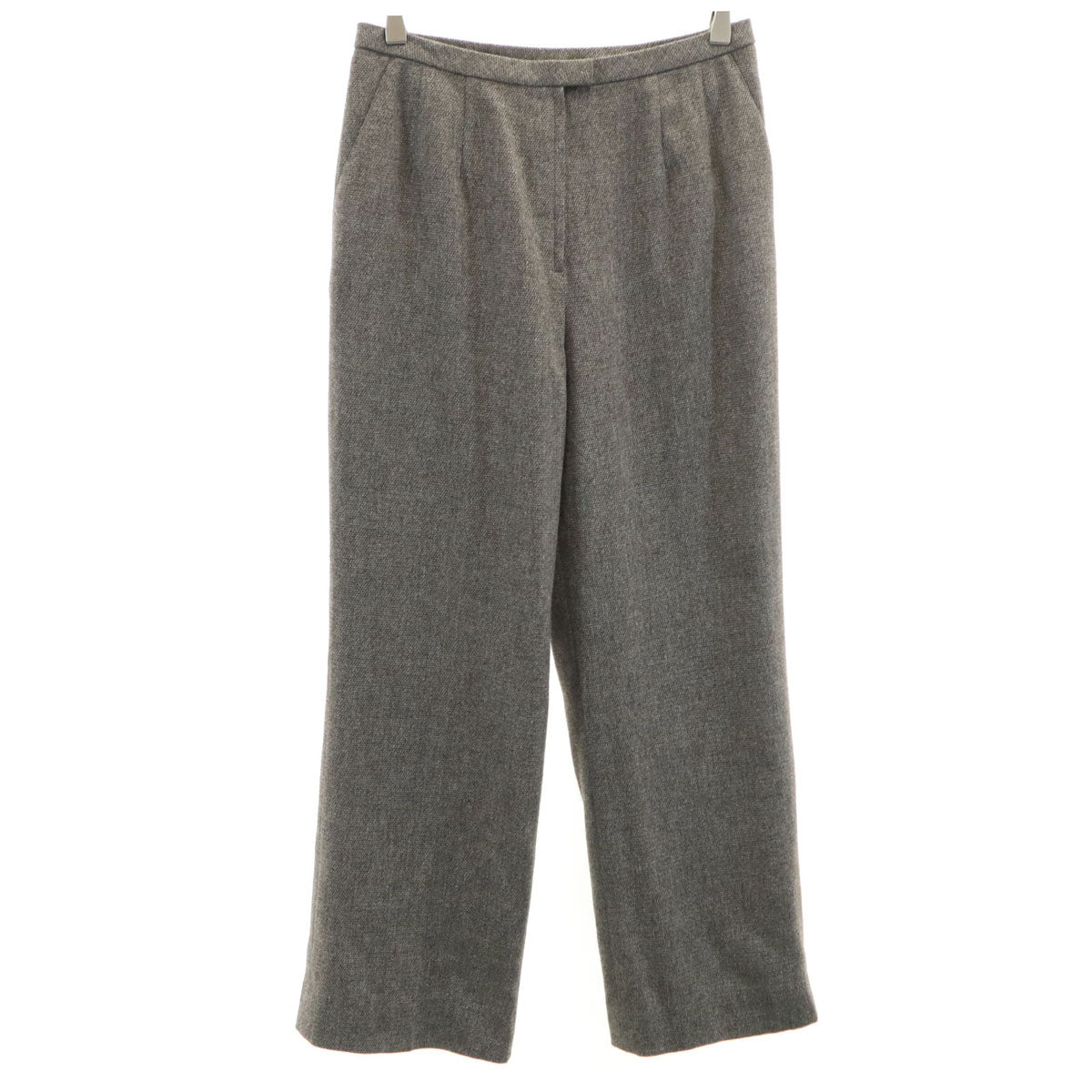 美品 Leilian レリアン 日本製 ウールブレンド パンツ 13 グレー レディース